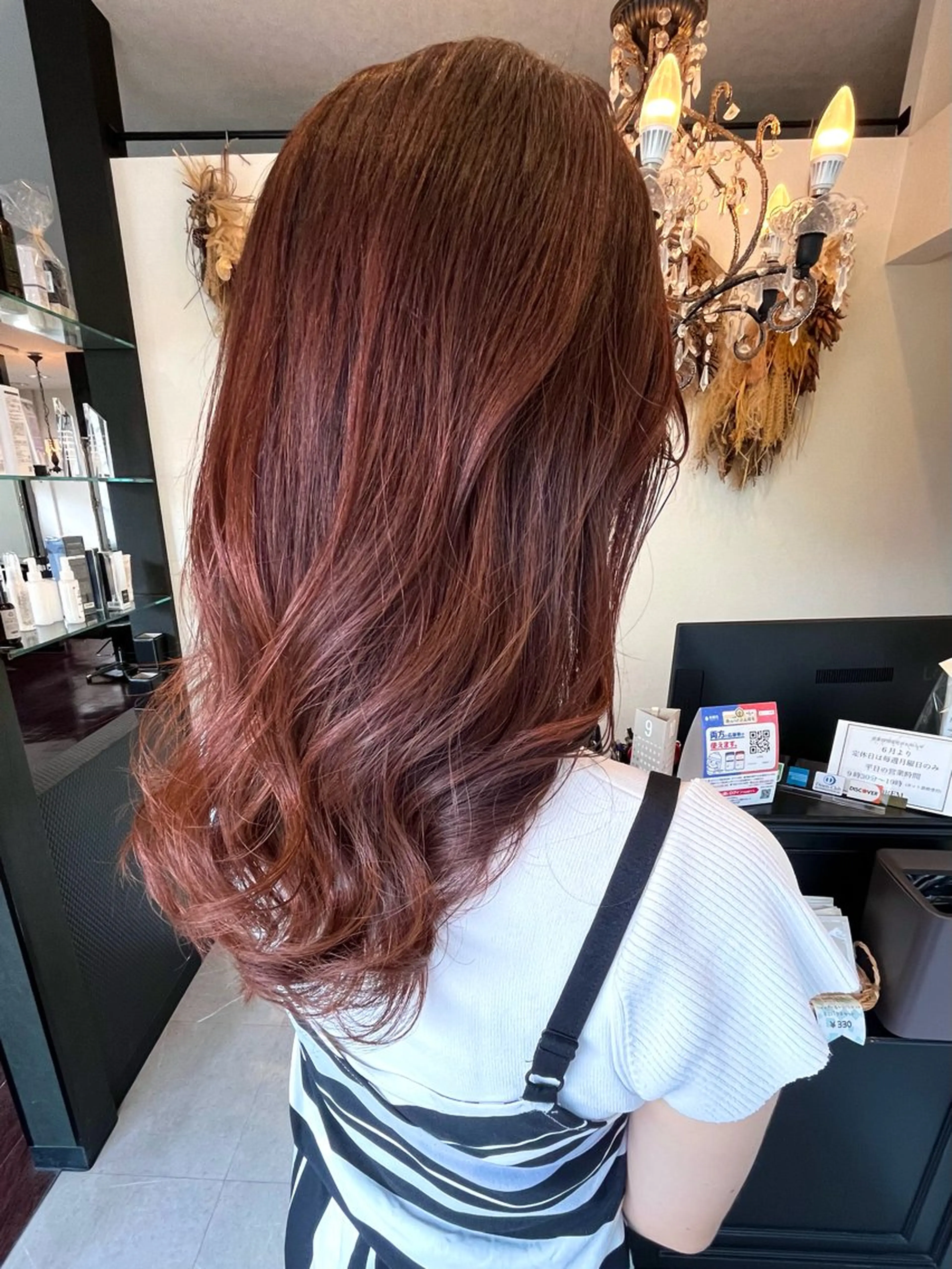 セミロング カラー ブラウンカラー オレンジ オレンジブラウン ヘアカラー トリートメント 高槻/LOREM/ Akiraのヘアスタイル