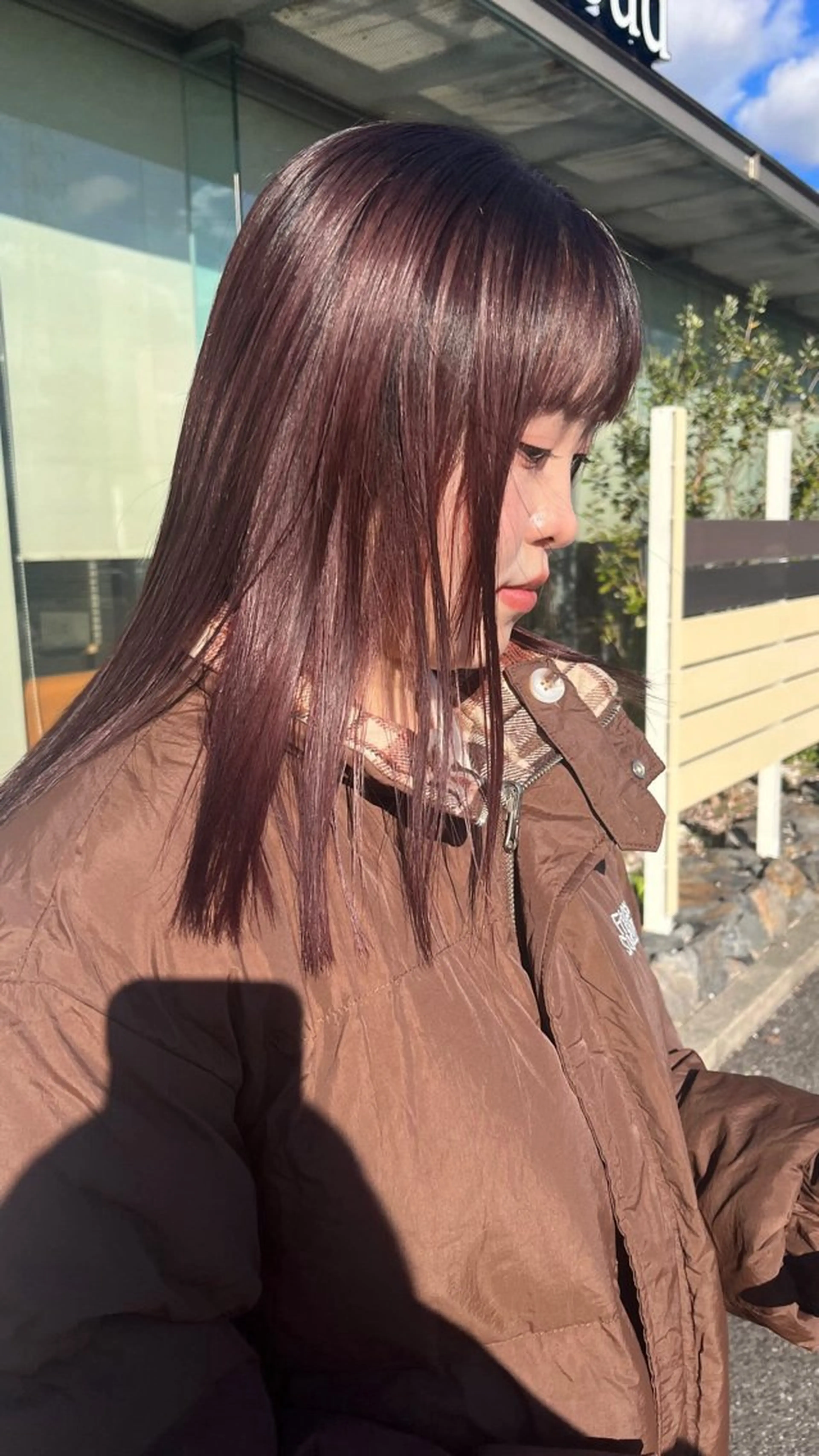 セミロング カラー 犬塚 梨花のヘアスタイル