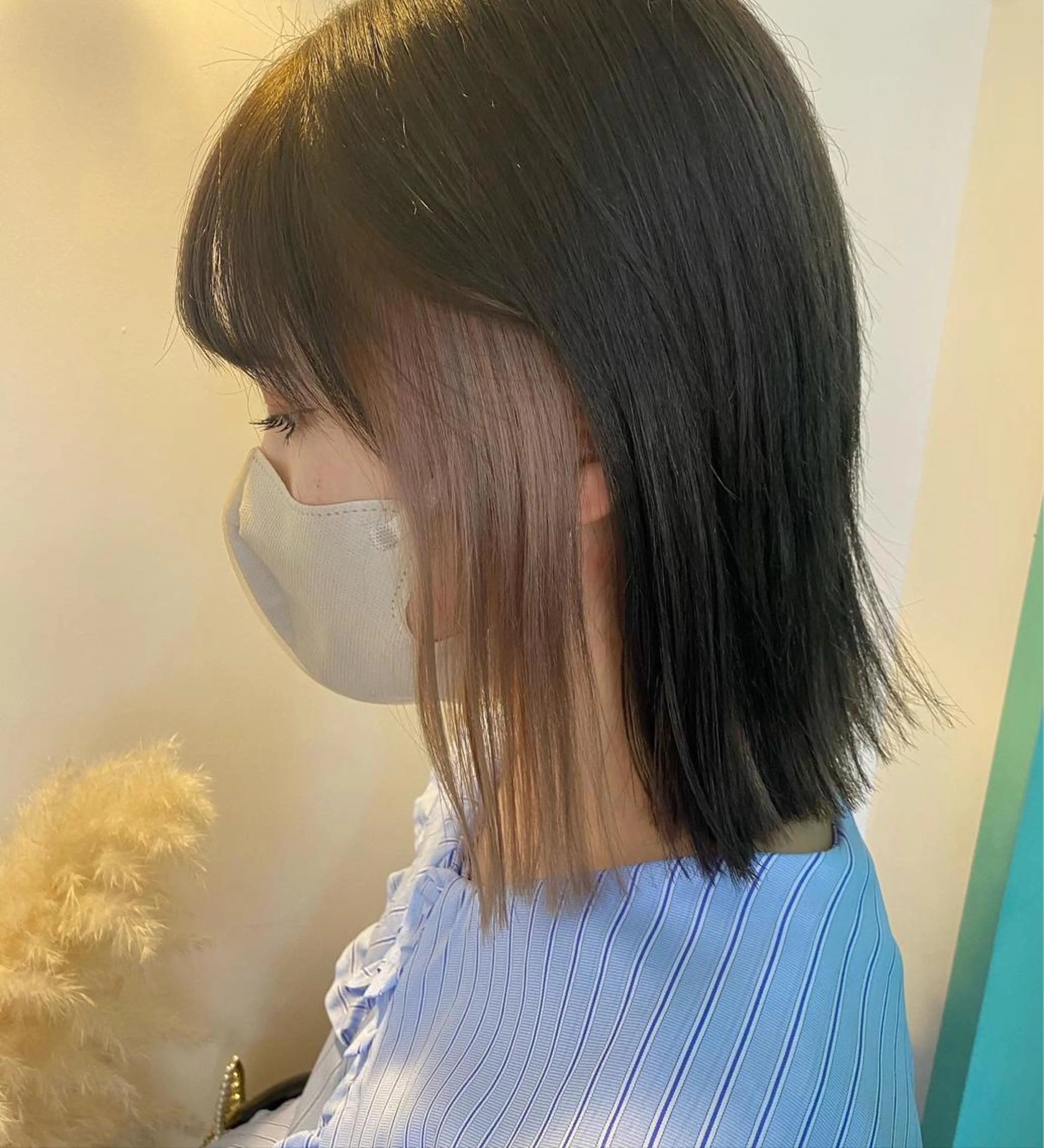 ミディアム カラー 韓国×髪質改善カラー 💎hinaのヘアスタイル