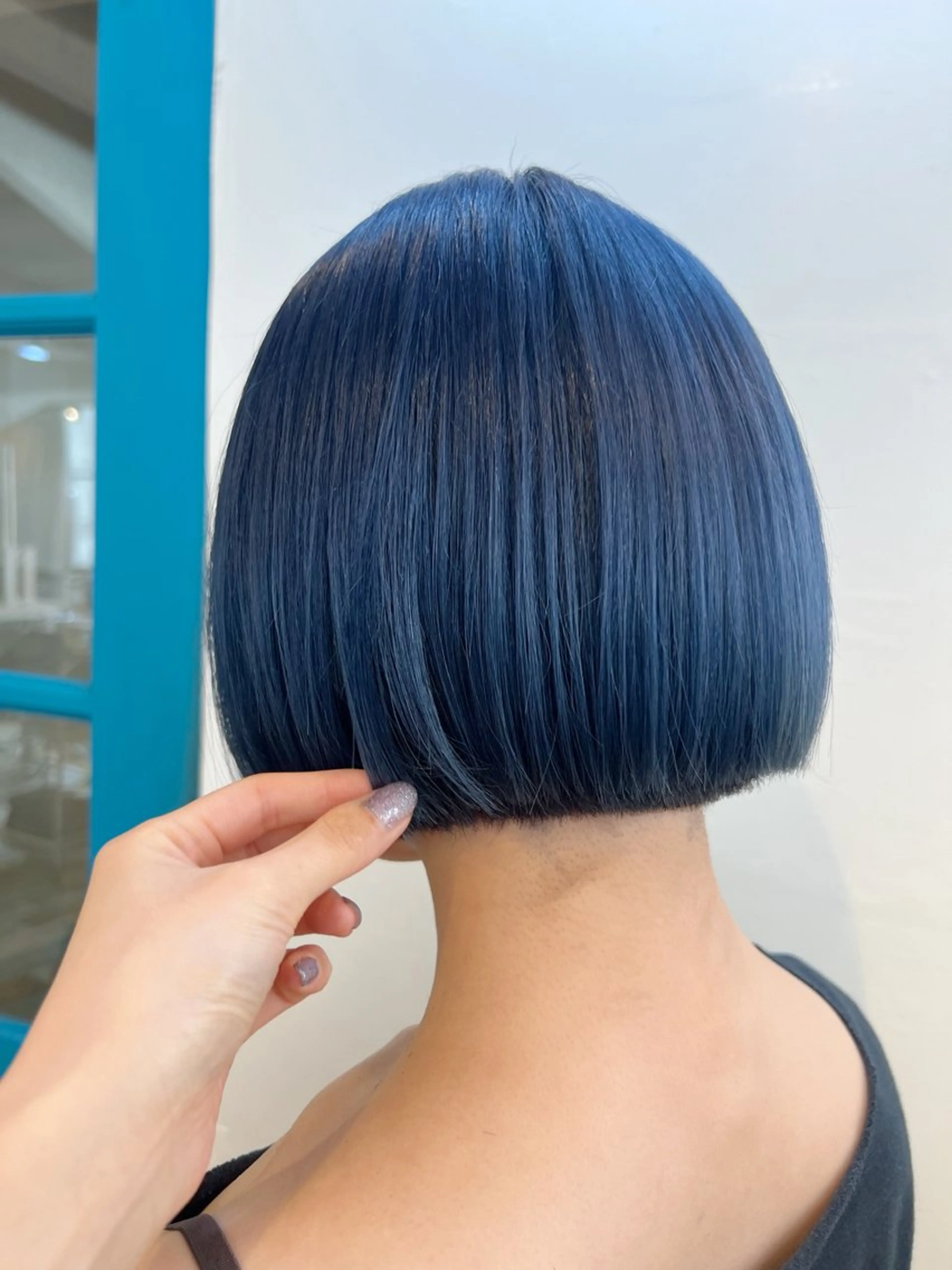 ショート カラー デザインカラー イヤリングカラー ハイライトカラー ボブ 顔周りカット ヘアカラー トリートメント KANA/ボブ/ インナーカラー/艶髪のヘアスタイル