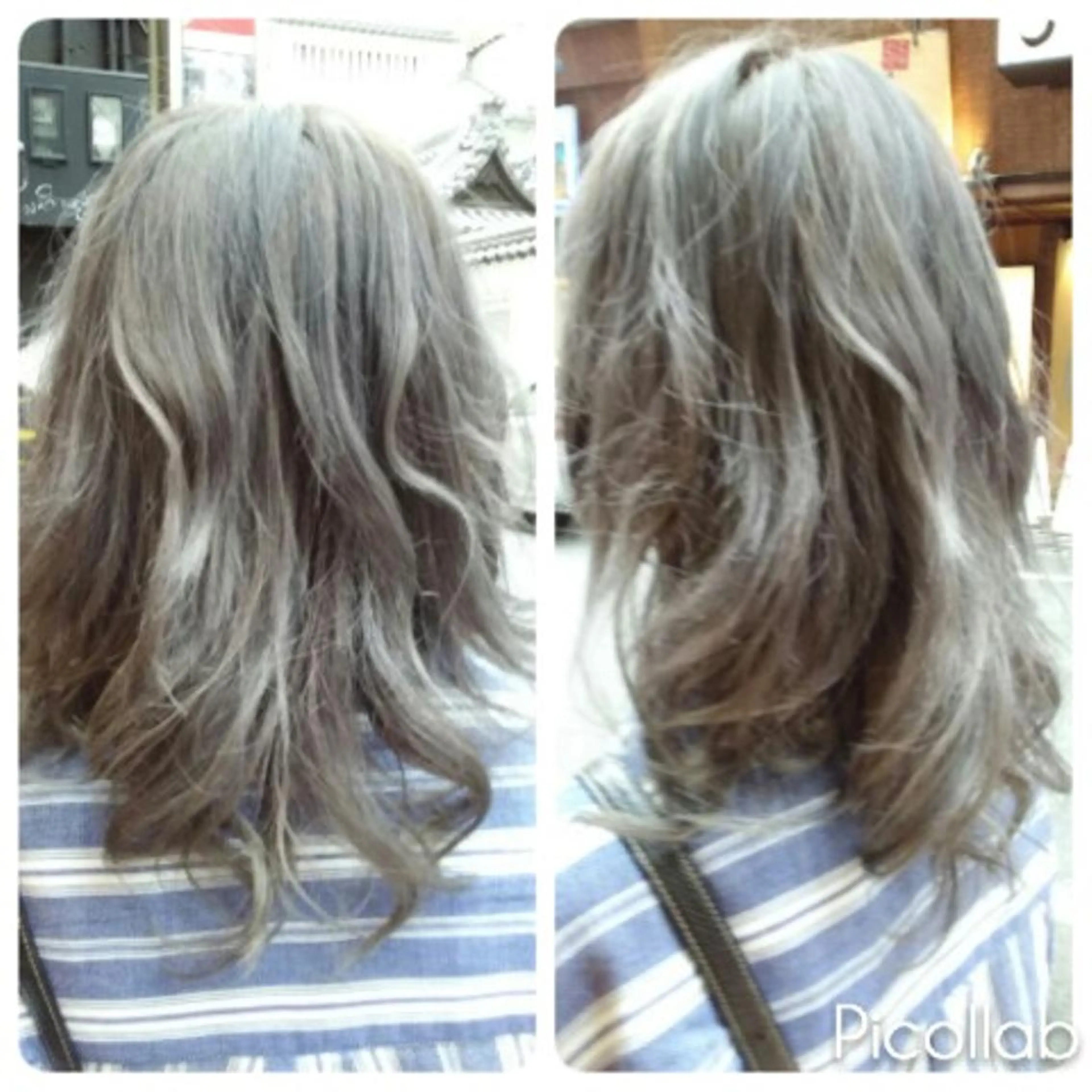 ミディアム カラー ブリーチ レイヤー/エクステ alpha下妻のヘアスタイル