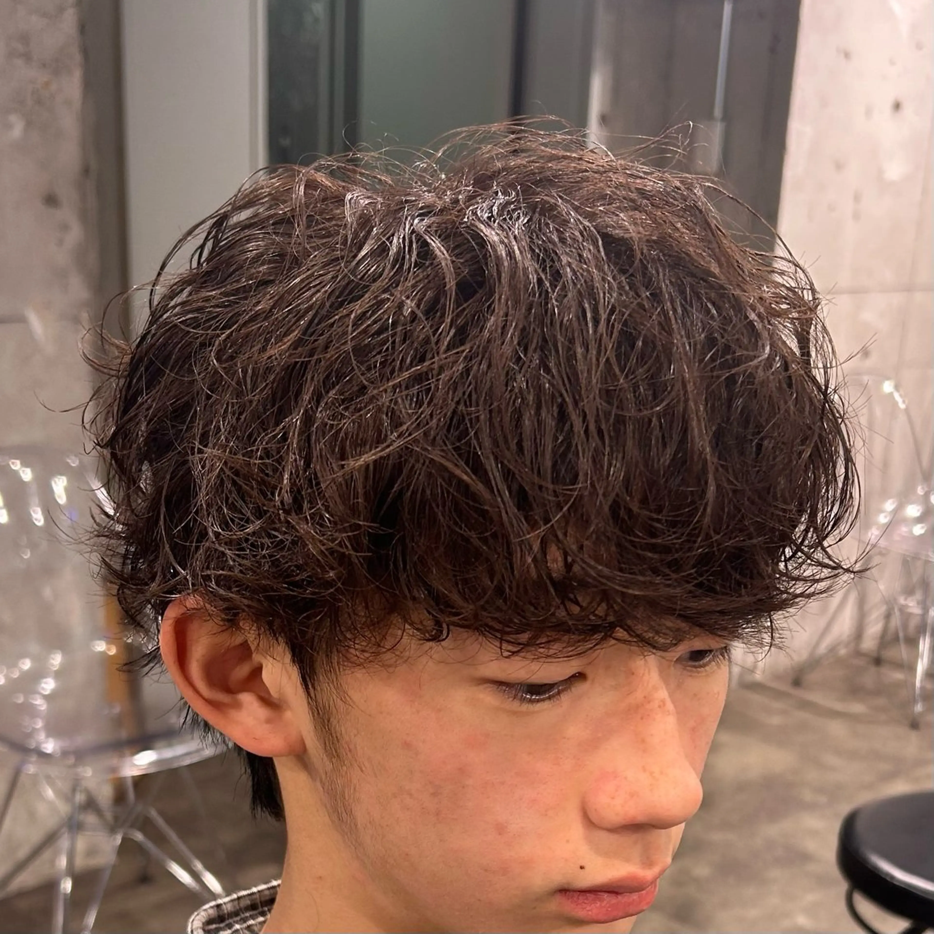メンズ メンズパーマ プードルパーマ プードルパーマ メンズ特化美容師 💠チナツのヘアスタイル