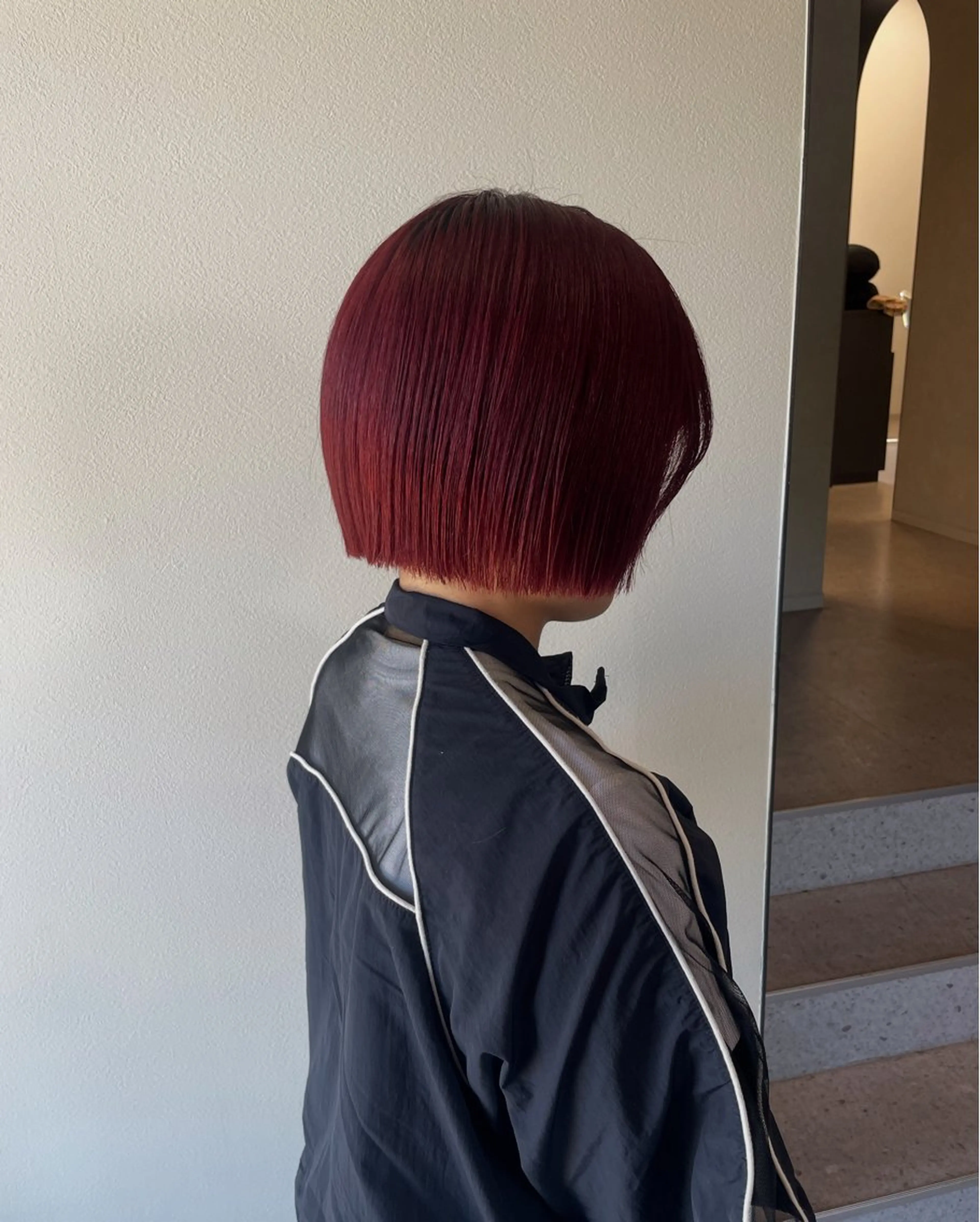 ショート カラー ダブルカラー レッドカラー ボブ カット ヘアカラー 宇野 颯太のヘアスタイル