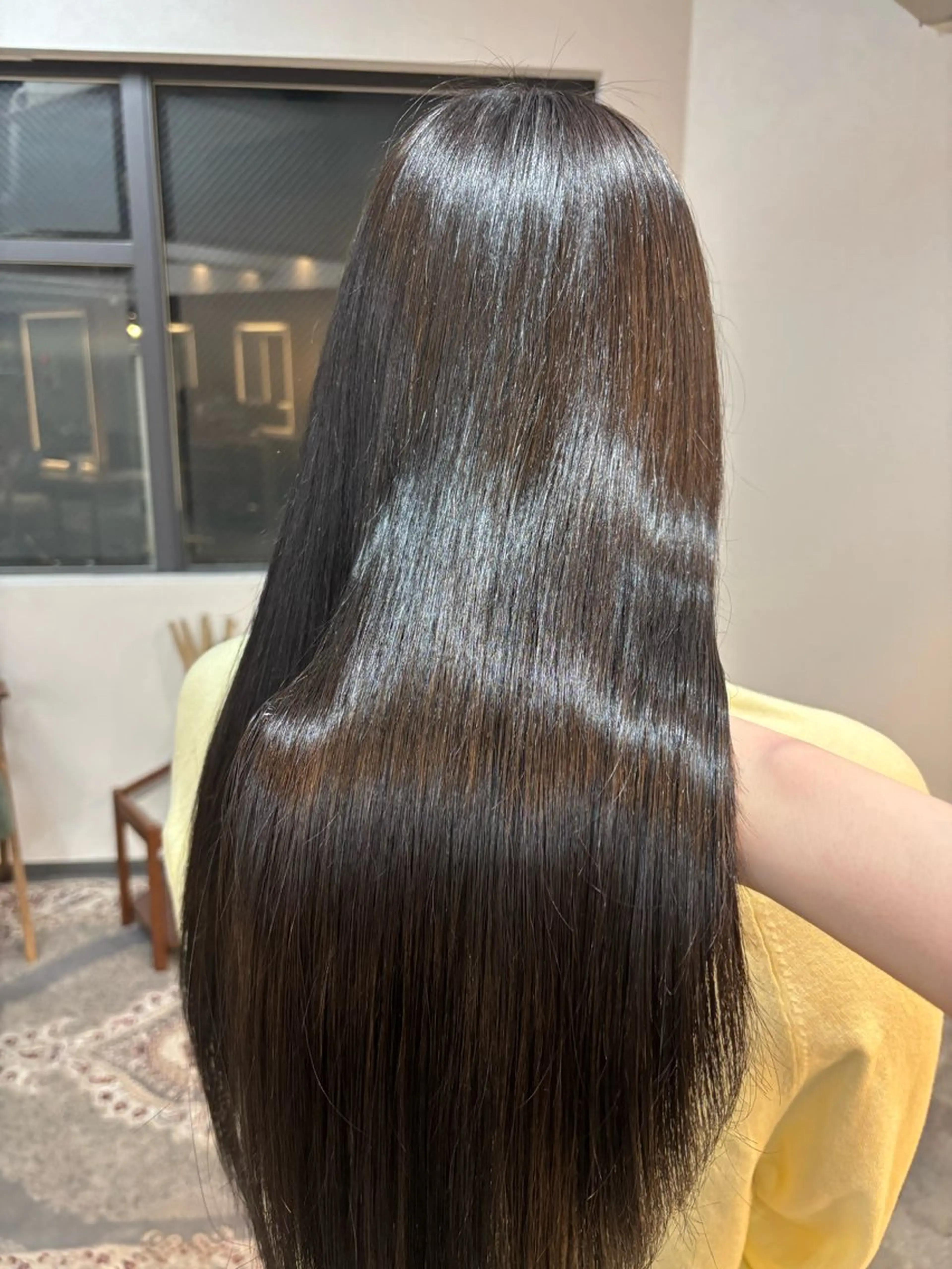 ロング カラー トリートメント カット ヘアカラー トリートメント レイヤー✂︎ぷつボブ 艶カラー🤍noaのヘアスタイル
