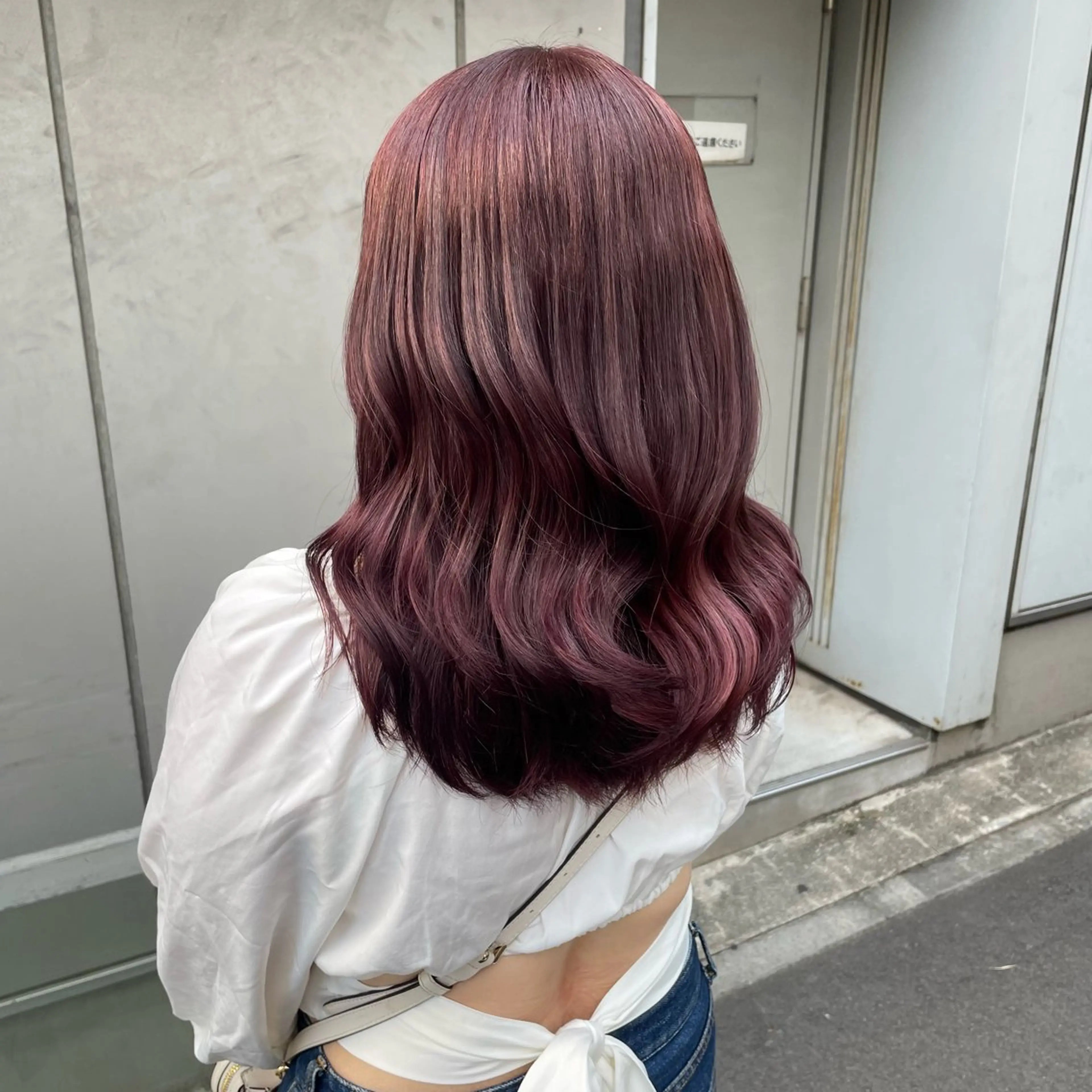 セミロング カラー 大人っぽ♡上品な暖色 ♡ブリーチなし♡のヘアスタイル