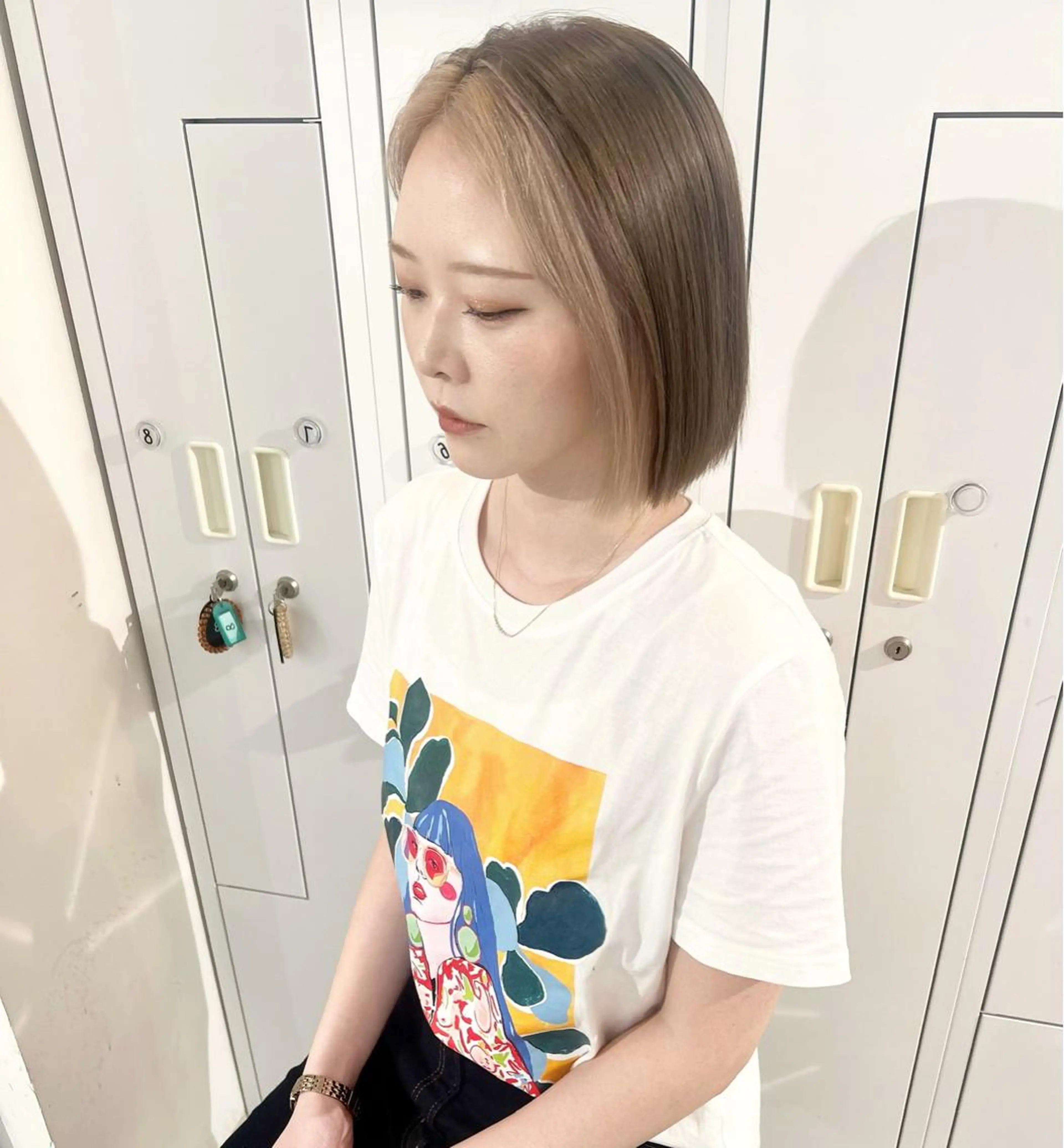 ミディアム ヘアカラー piLLon・ keinaのヘアスタイル