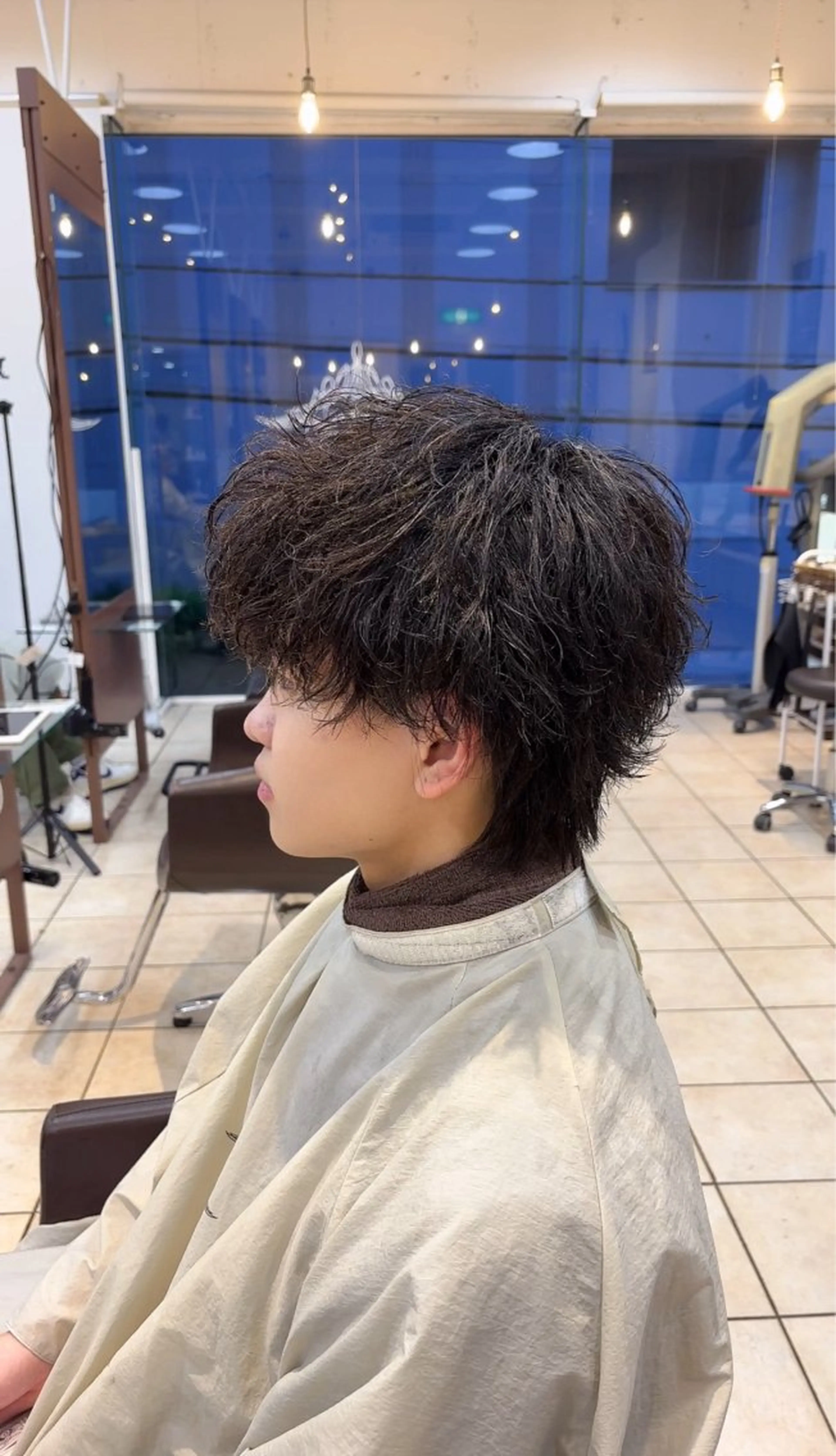 ショート パーマ メンズ メンズウルフカット ウルフカット カット パーマ 大宮メンズパーマ/ シャドウパーマ/瑞月のヘアスタイル
