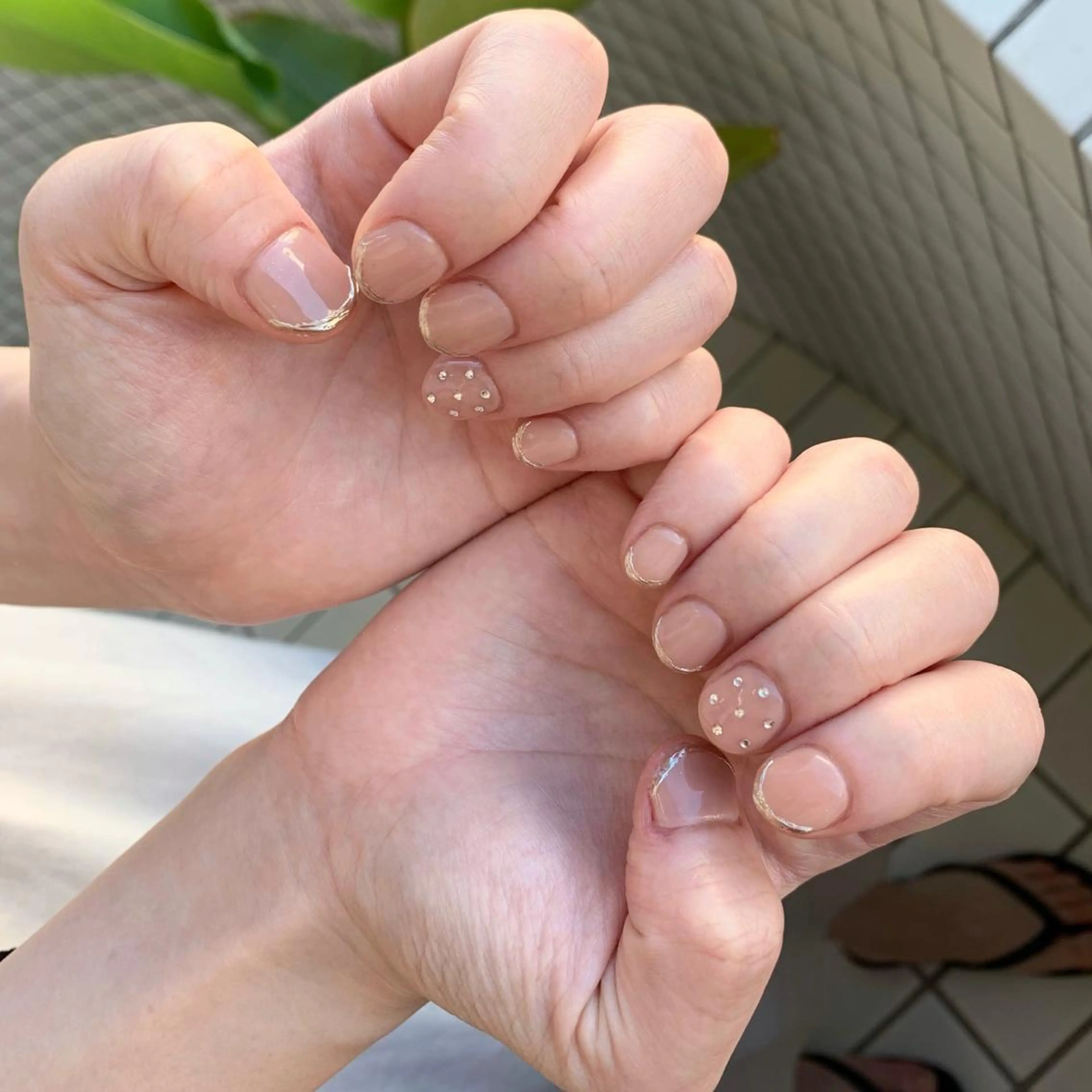 ネイル フレンチネイル キラキラネイル ミラーネイル N.barber / koderaのネイルデザイン