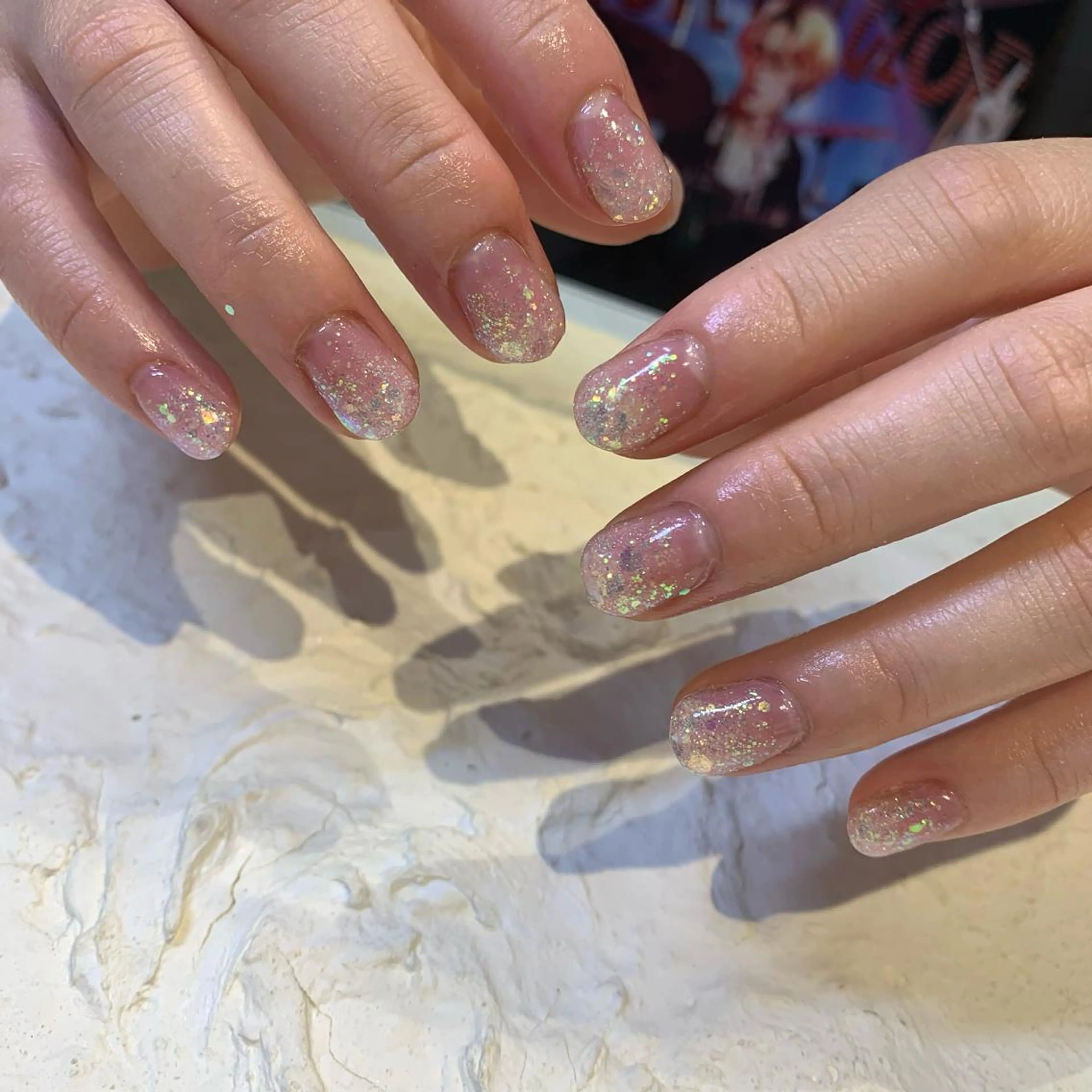 ネイル ラメ(グリッター) ラメグラデーション ハンドネイル マキノ ユイのネイルデザイン