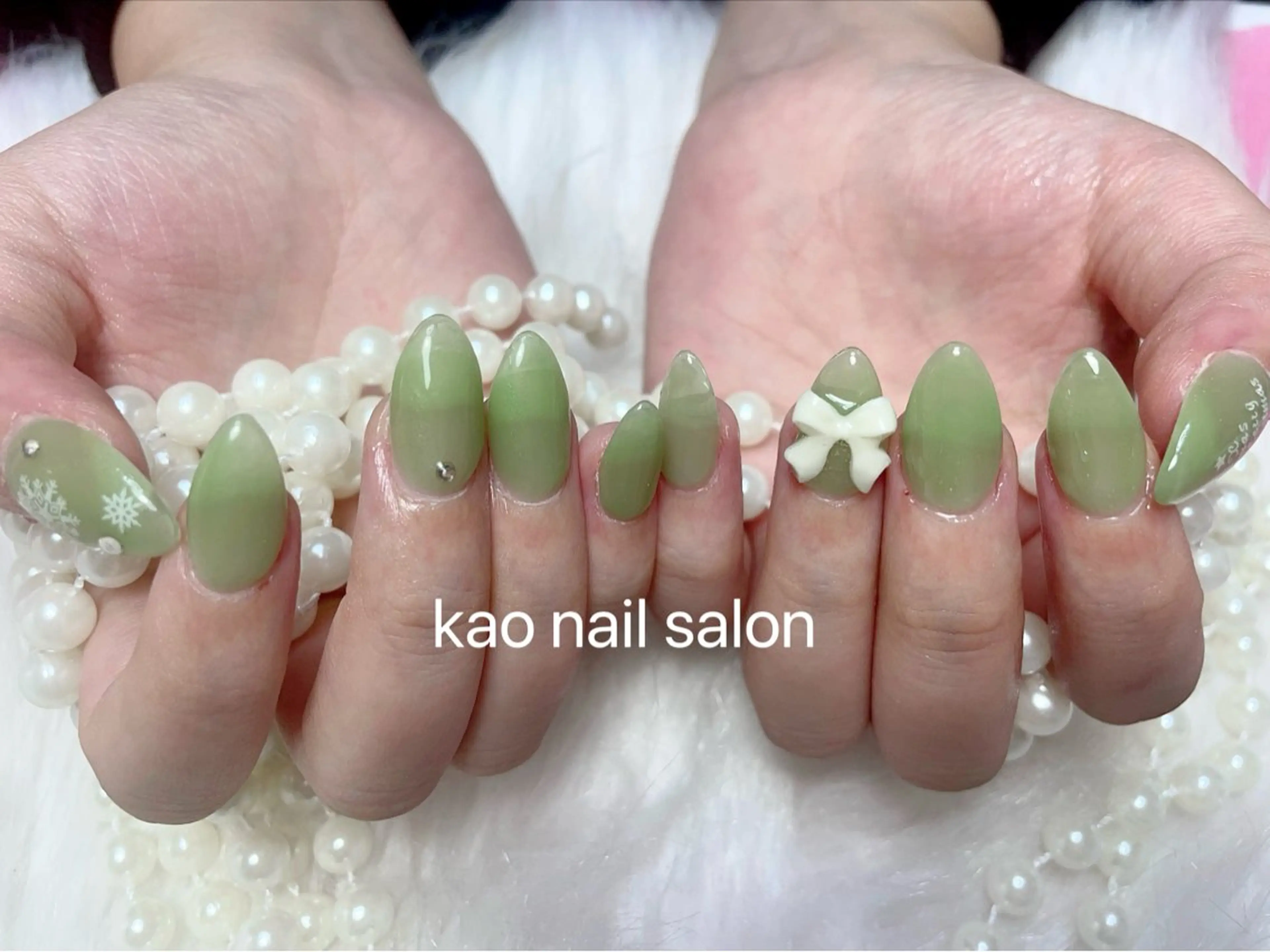 ネイル チークネイル 長さ出し フレンチネイル ジェルネイル ガラスフレンチ kao nail マグネット/長さだしのネイルデザイン