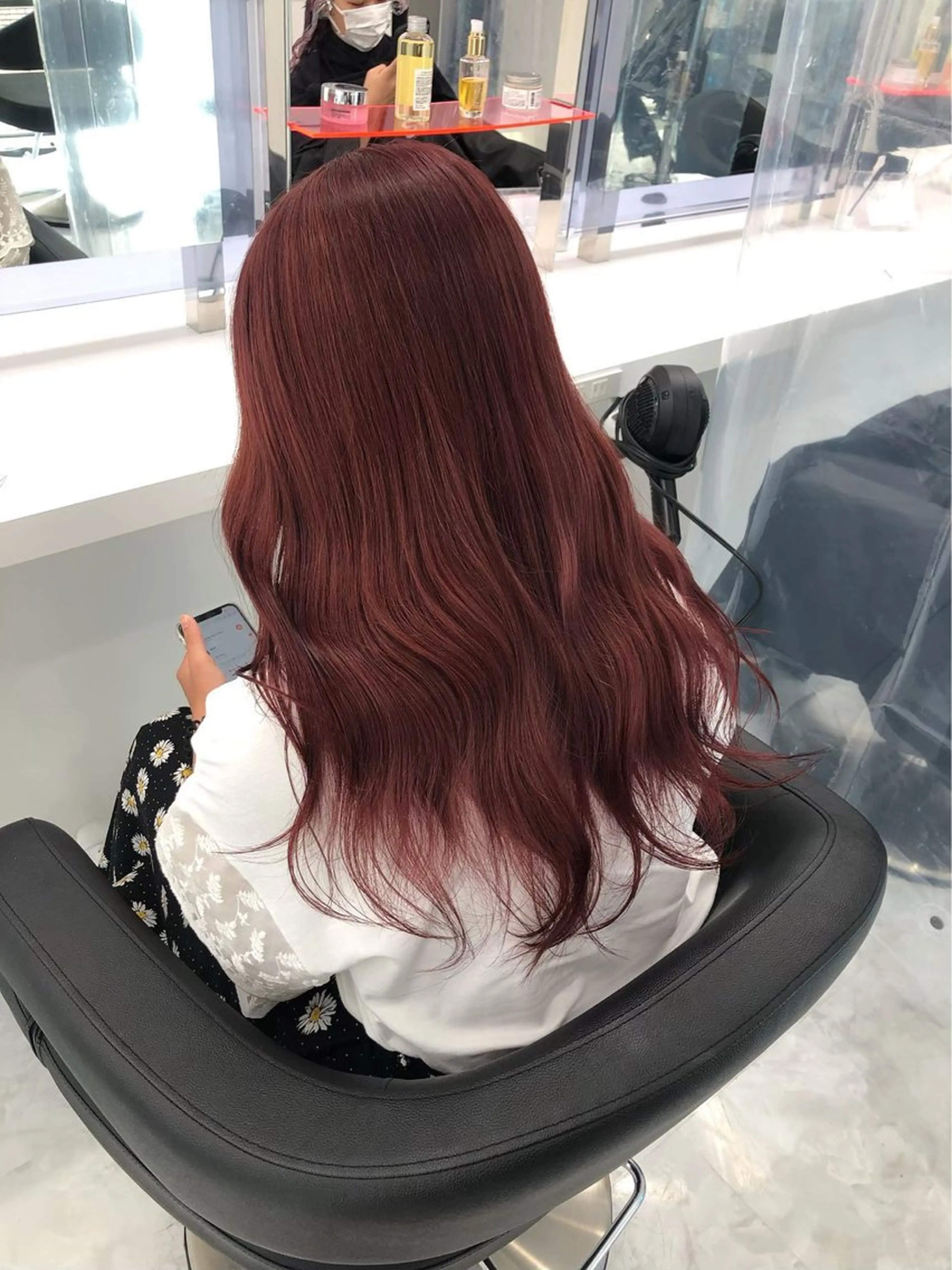 セミロング カラー ヘアカラー トリートメント ヘッドスパ ヘアセット 大人っぽ♡上品な暖色 ♡ブリーチなし♡のヘアスタイル