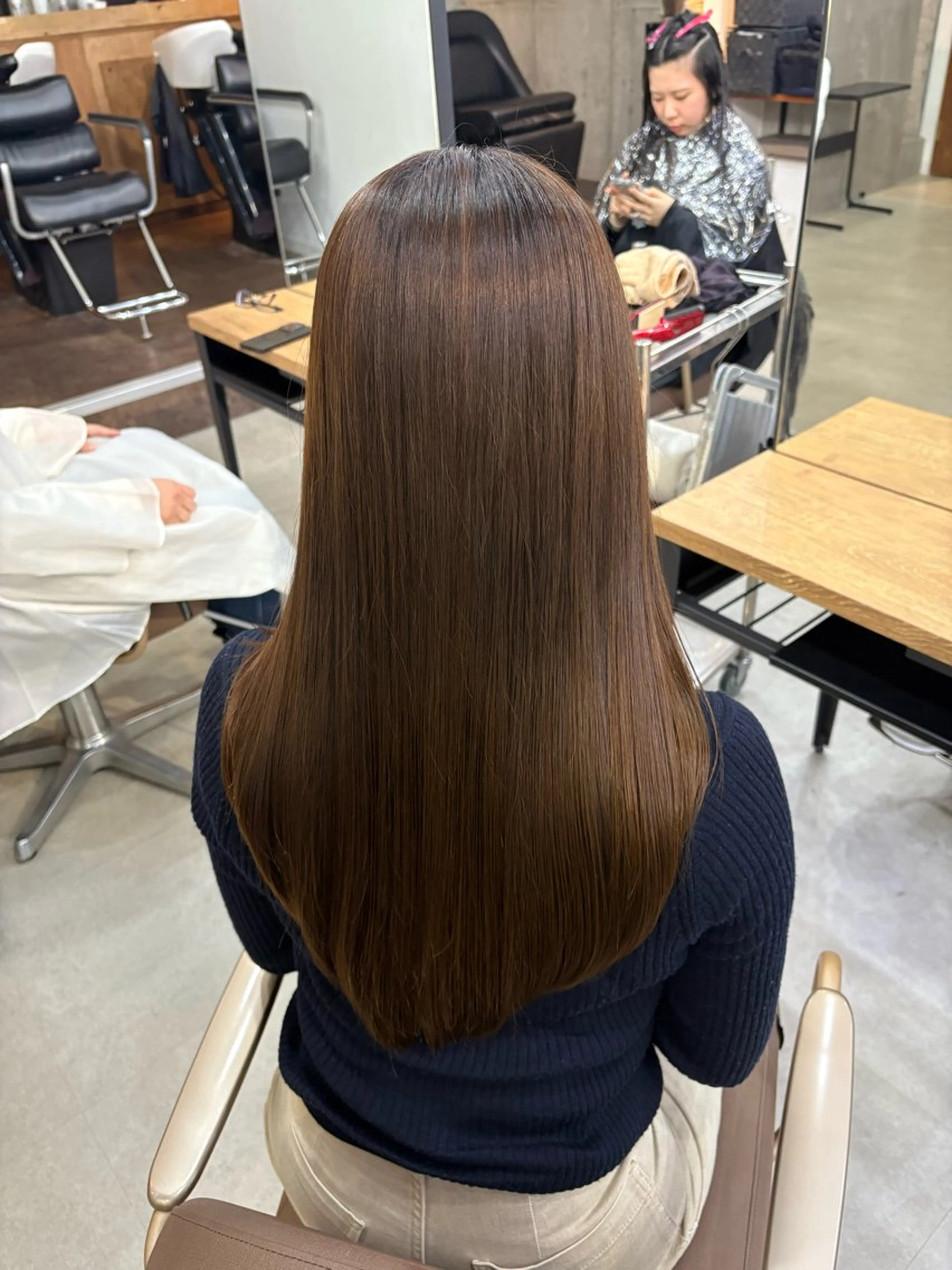 ロング カット 縮毛矯正 髪質改善／縮毛矯正 関根青葉のヘアスタイル