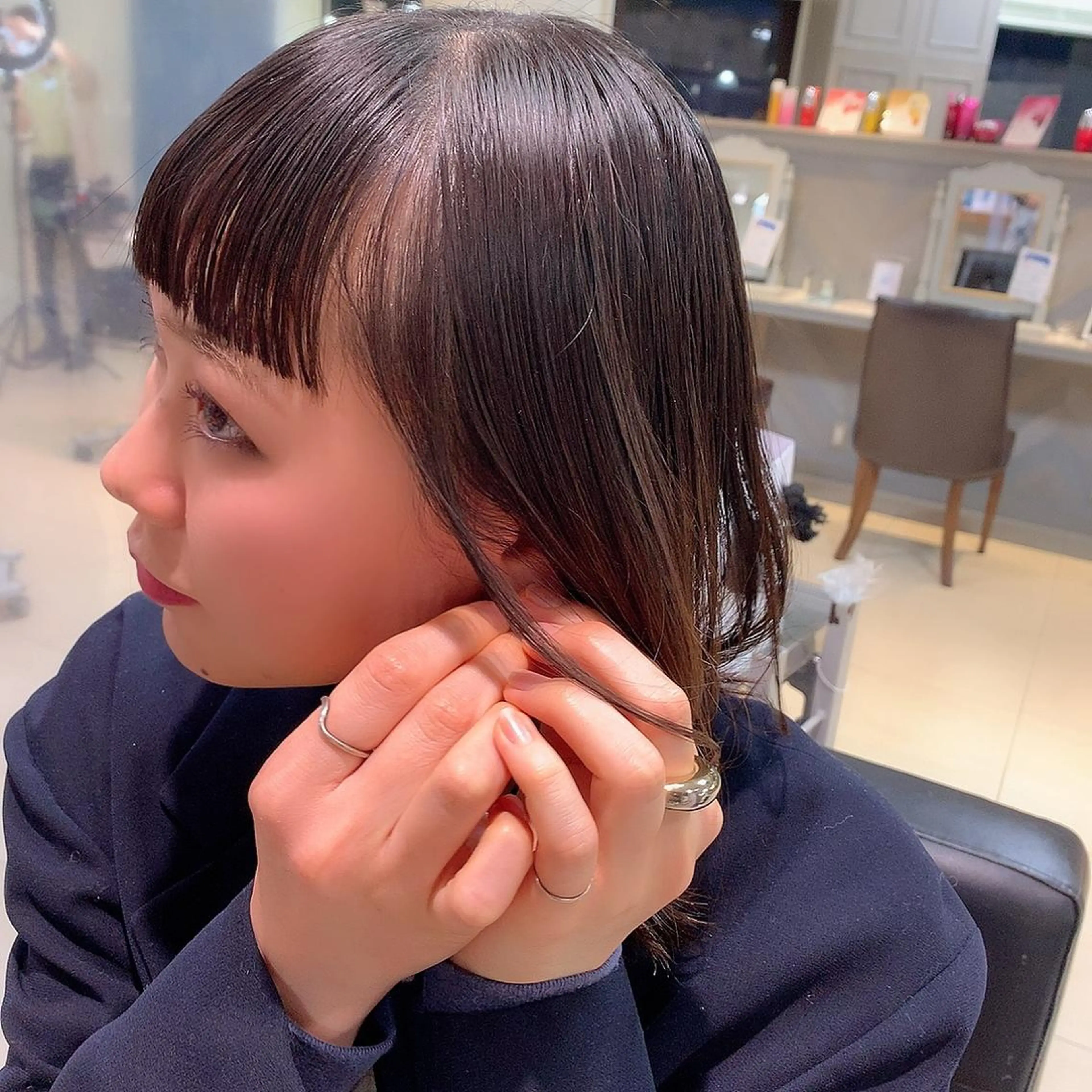 ショート カラー パーマ ヘアアレンジ ネイル マツエク・マツパ オン眉 ボブ/レイヤー/ nanamiのヘアスタイル
