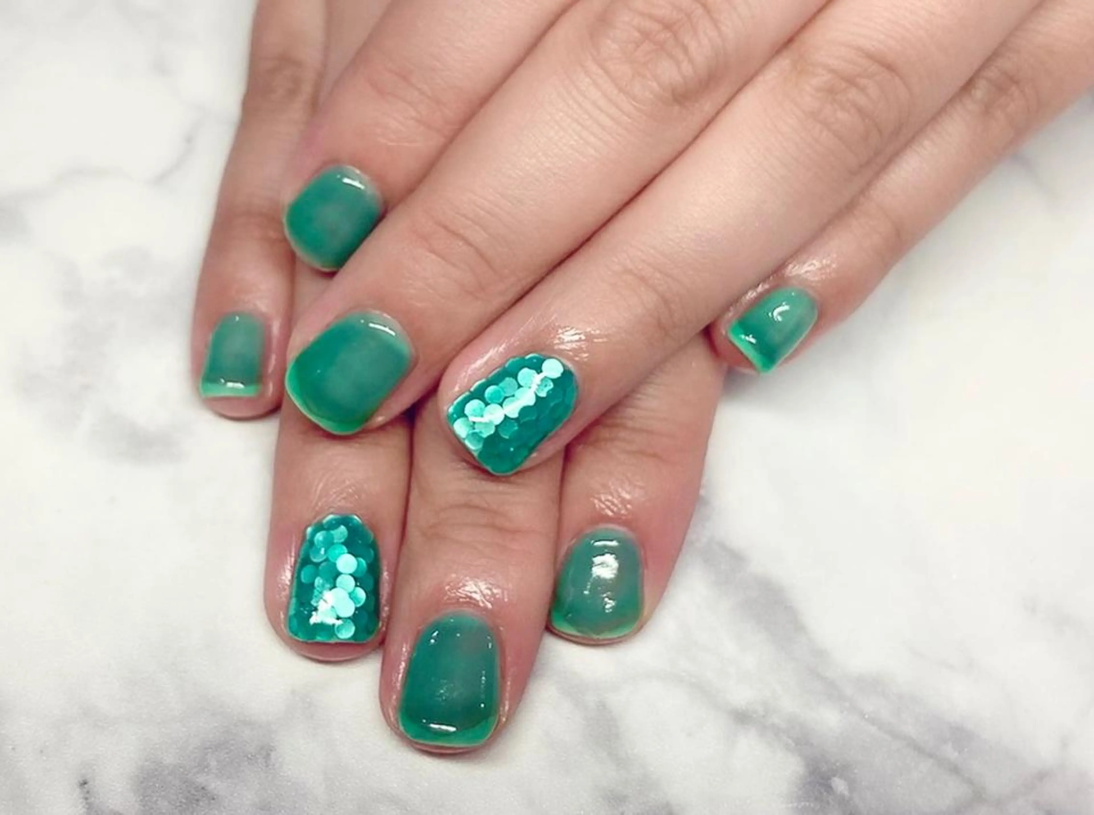 ネイル ジェルネイル パラジェル 夏ネイル ハンドネイル Nail&eye Belire 新宿のネイルデザイン