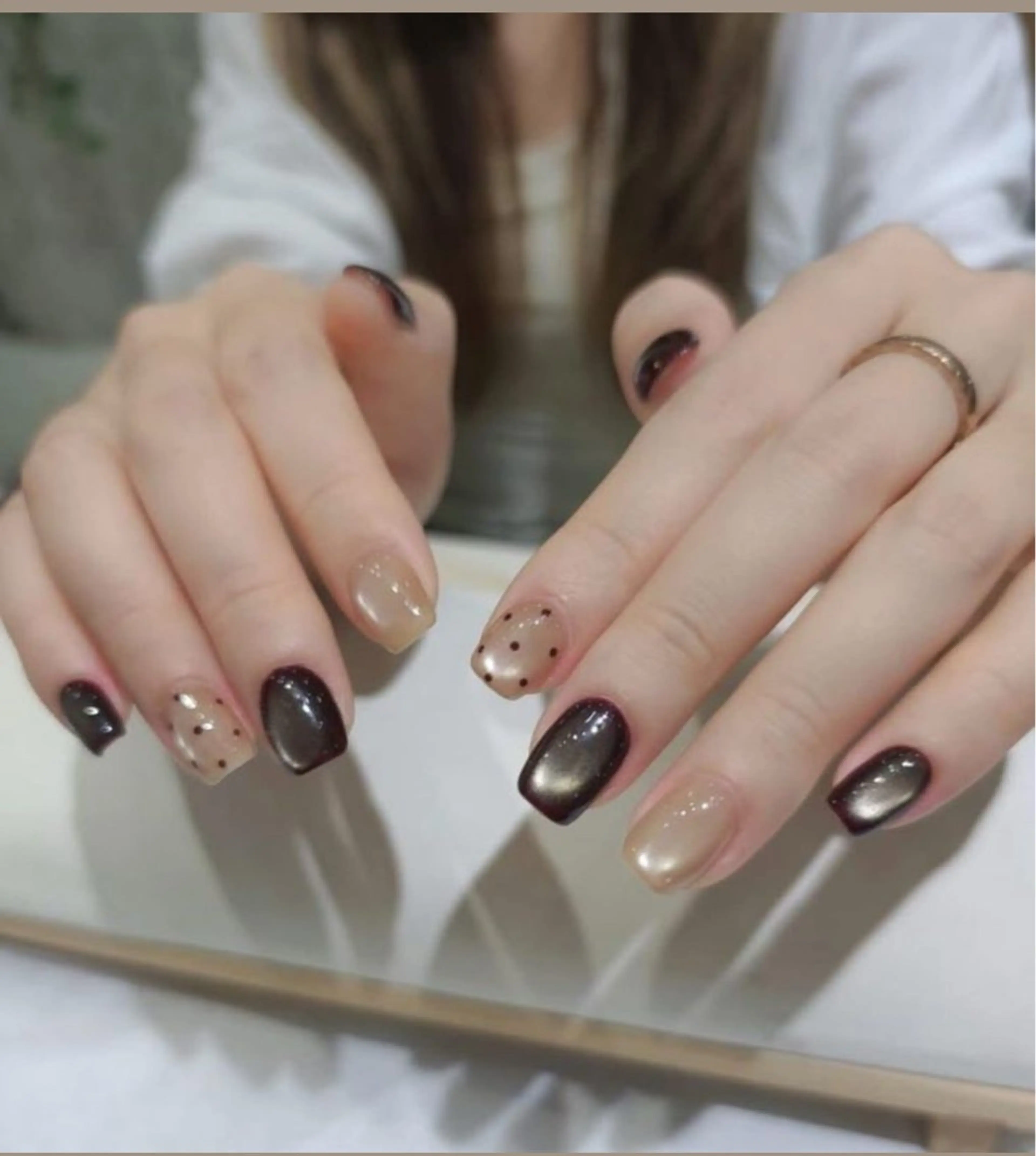 ネイル マグネットネイル シンプルネイル Gemini nail.Yukiのネイルデザイン