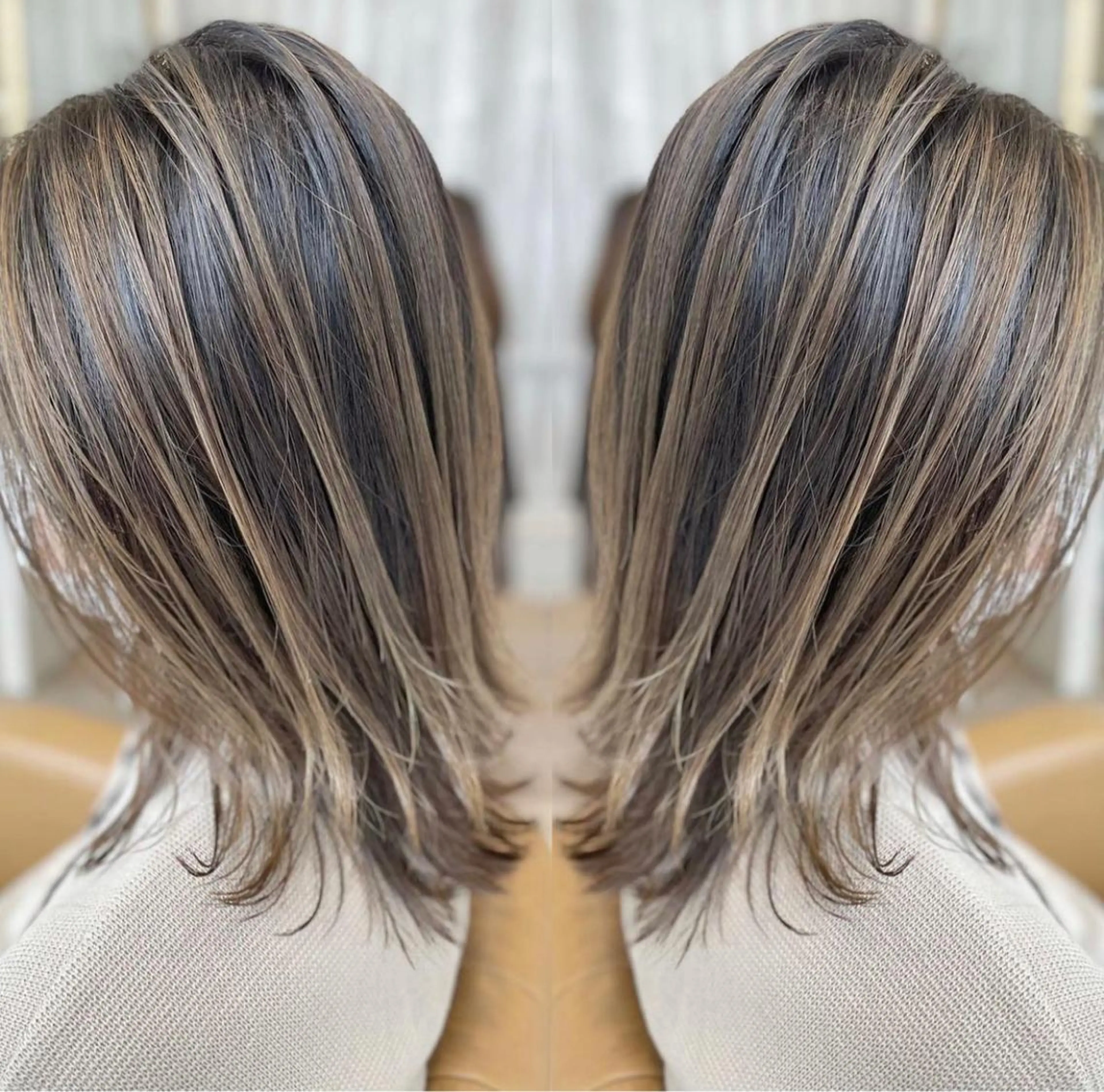 ミディアム カラー アッシュ 外国人風カラー レイヤーカット ヘアカラー トリートメント 河合秀明/ショート /ボブ/レイヤーのヘアスタイル