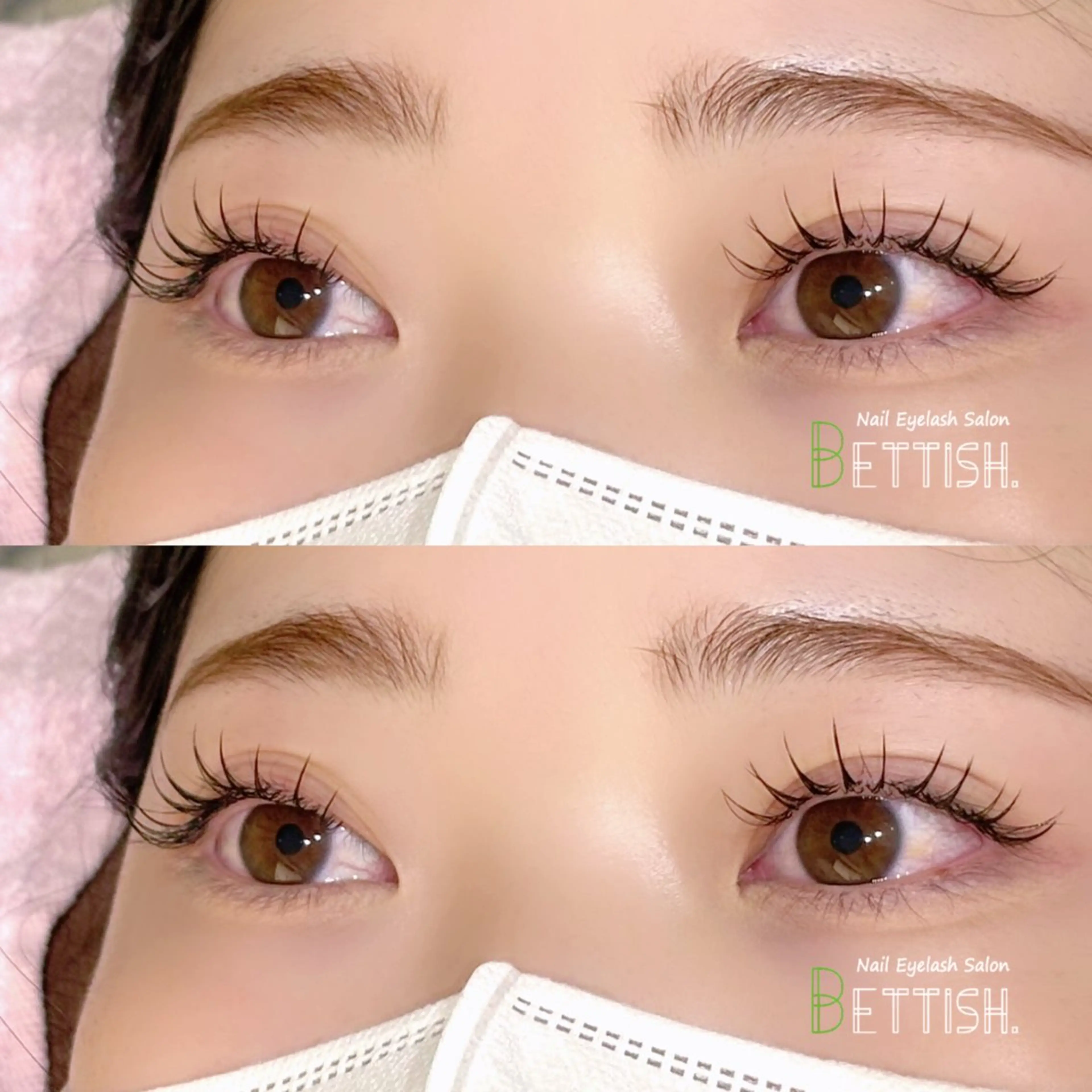 マツエク・マツパ フラットラッシュ BETTISH🩵 SERIのマツエク・マツパデザイン