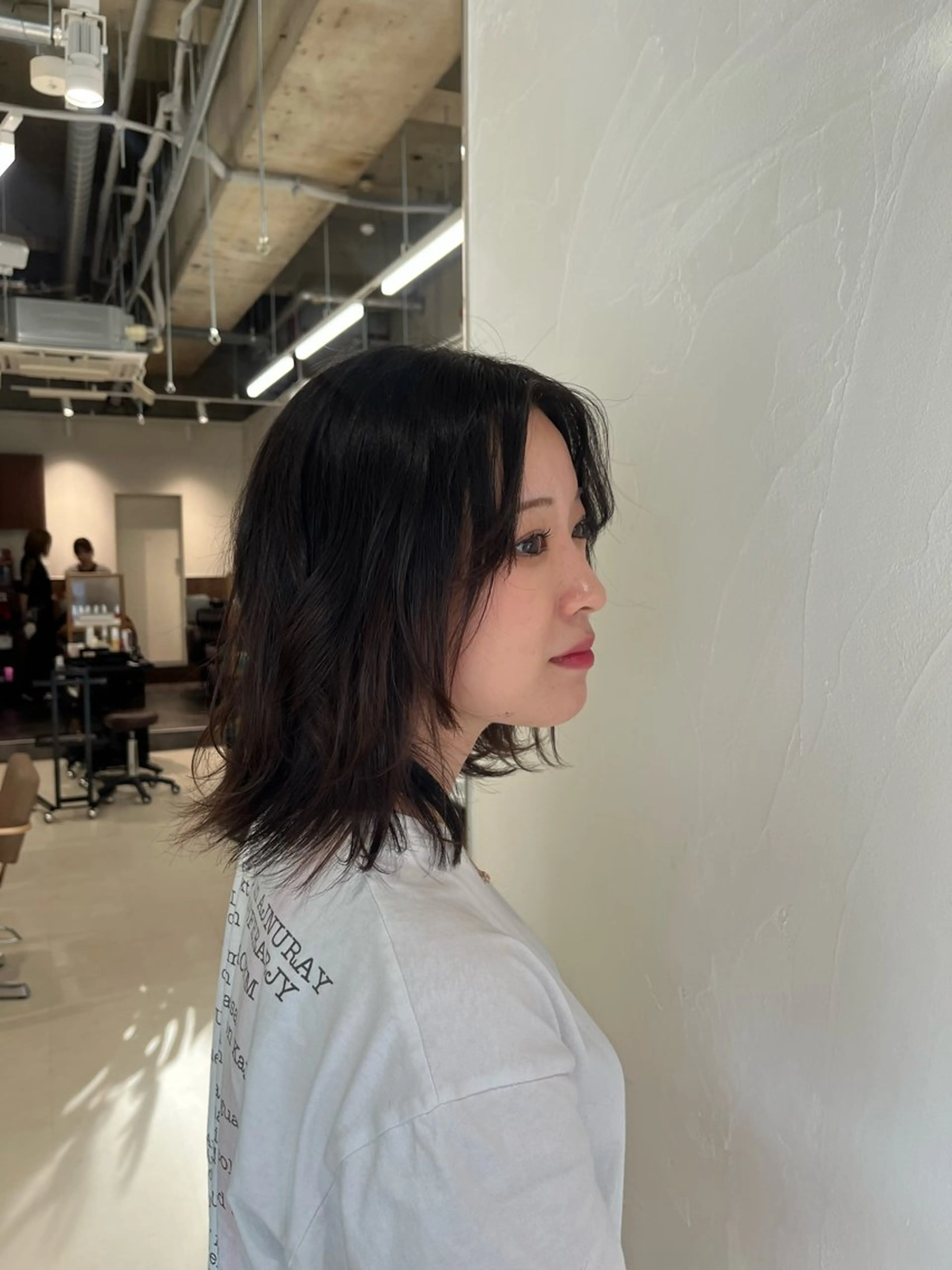 ミディアム レイヤーカット カット トリートメント ボブパーマ／アレンジ Onのヘアスタイル