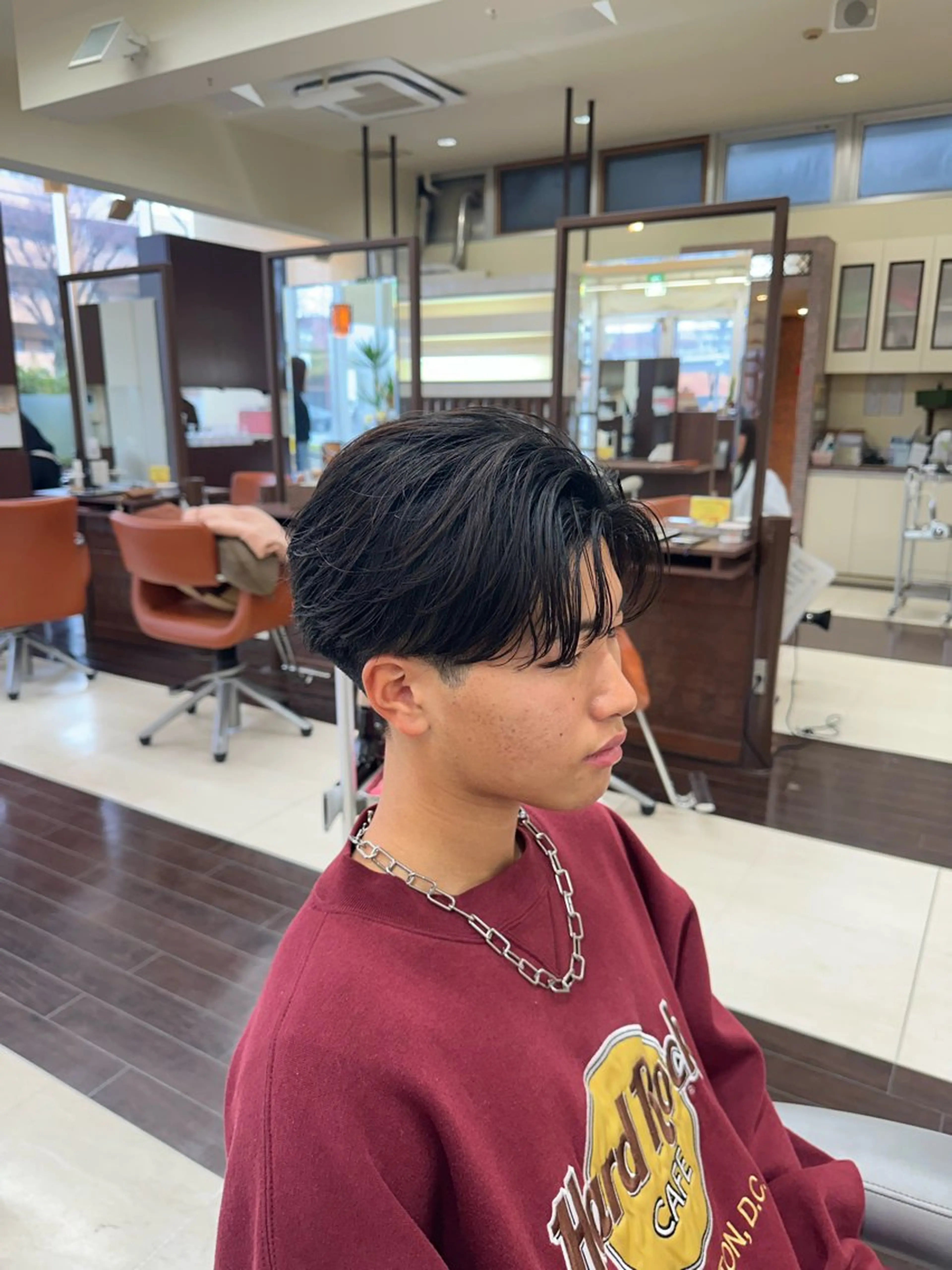 ショート カラー パーマ メンズ センターパート カット パーマ 毎月230人担当/ メンズヘア/清和武虎のヘアスタイル