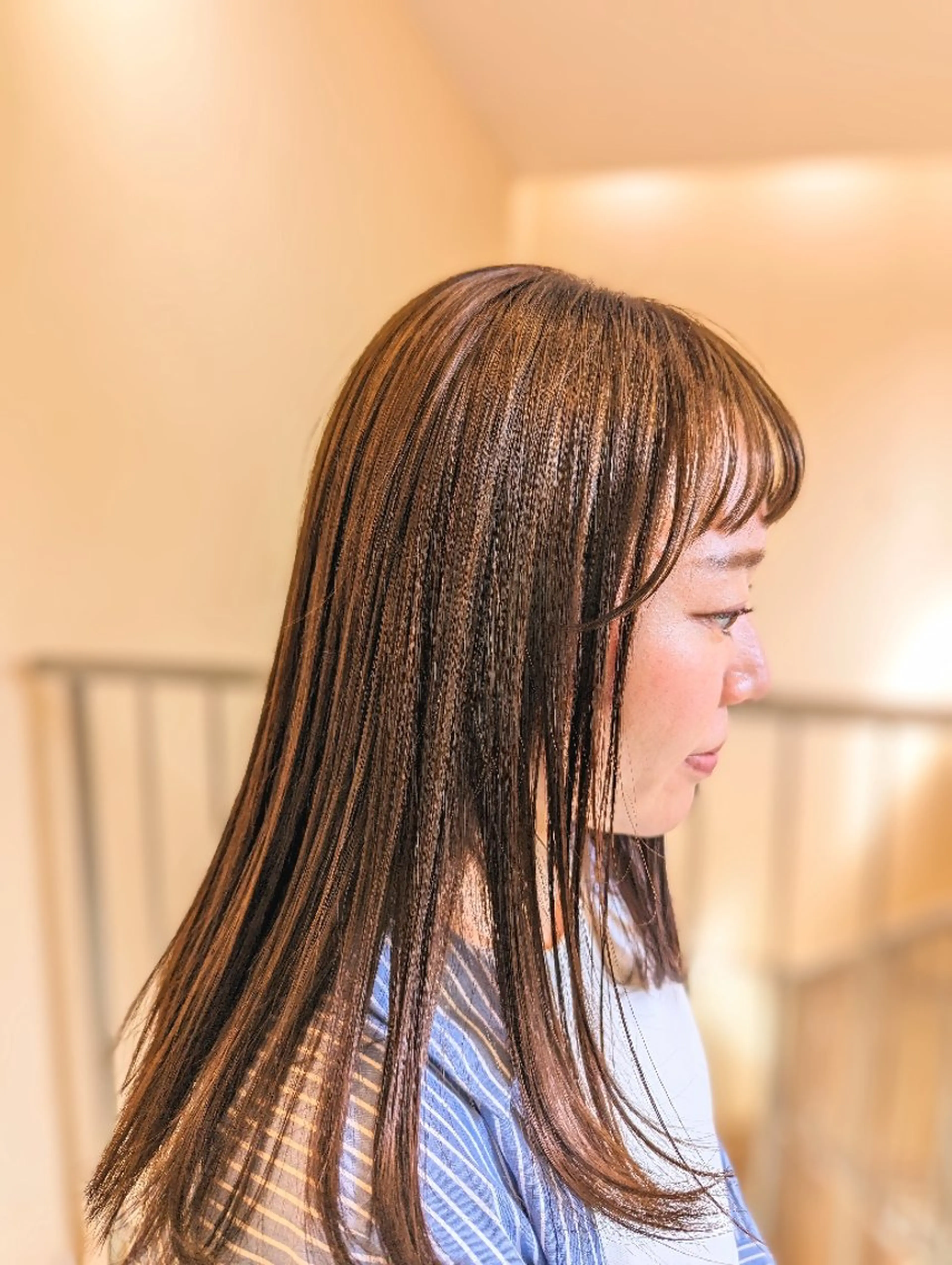 ロング カット ヘアカラー トリートメント 井上 真貴子のヘアスタイル