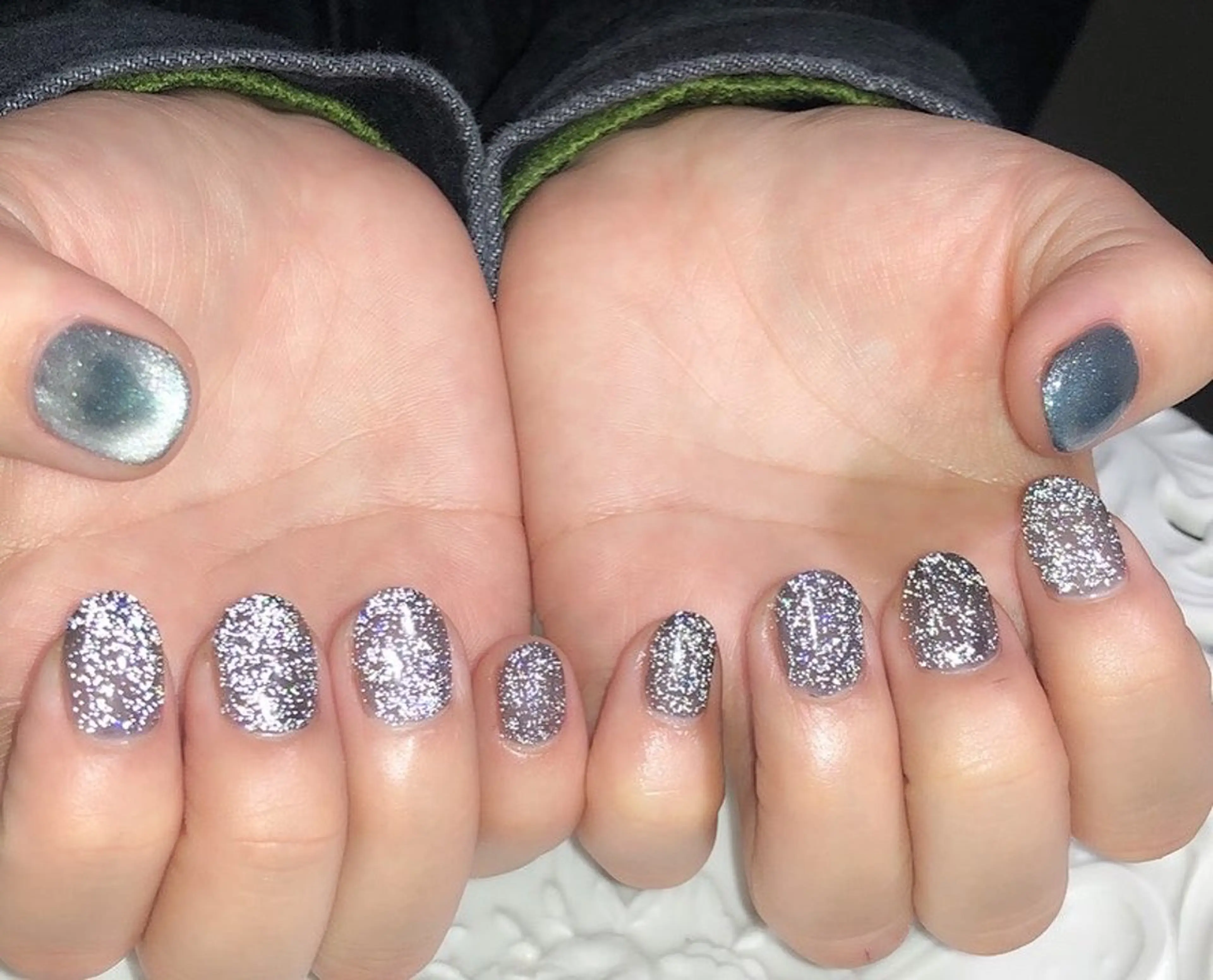 ネイル アートネイル フラッシュネイル ハート ワンカラーネイル nail _anpのネイルデザイン