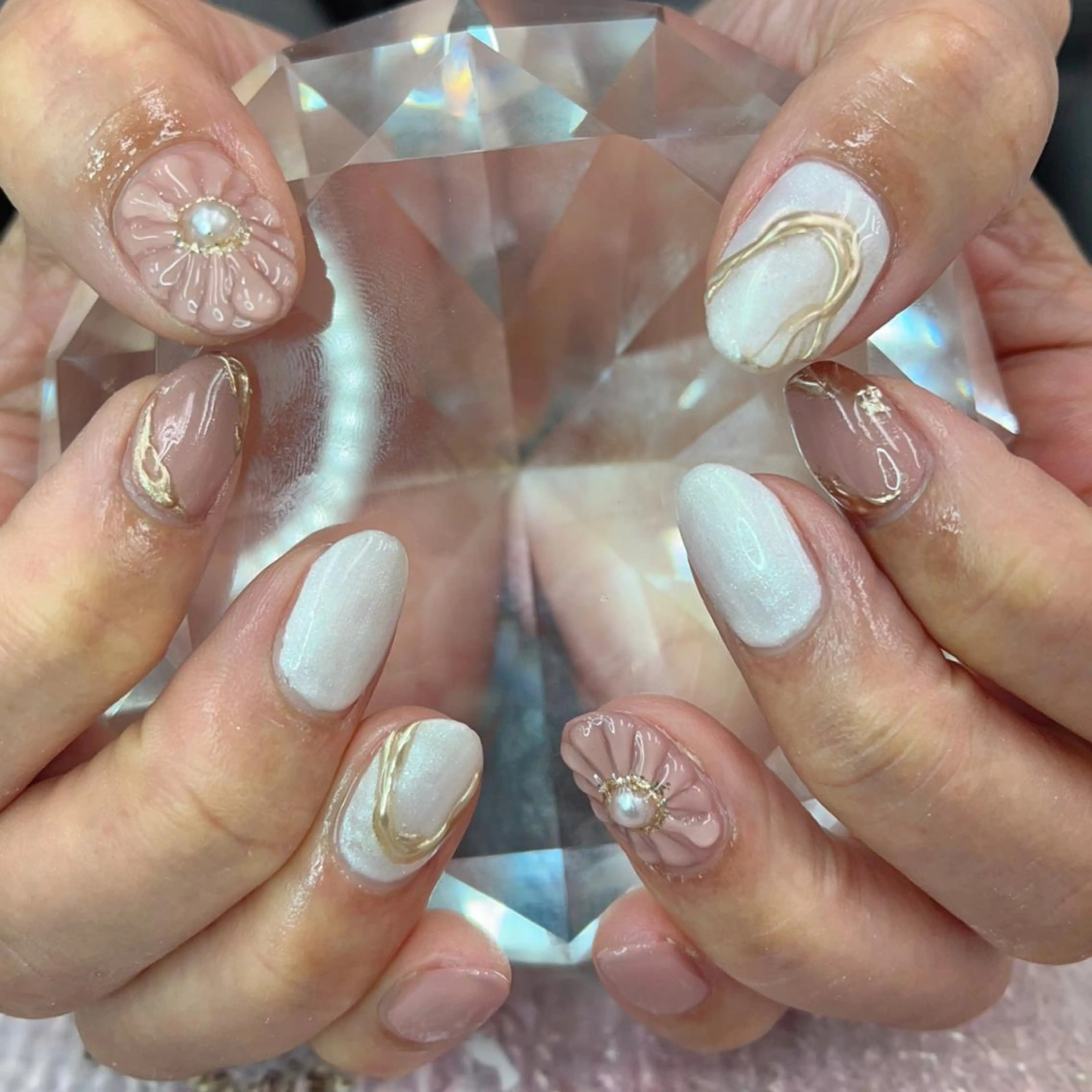 ネイル 春ネイル BlueDaisy 栄本店のネイルデザイン