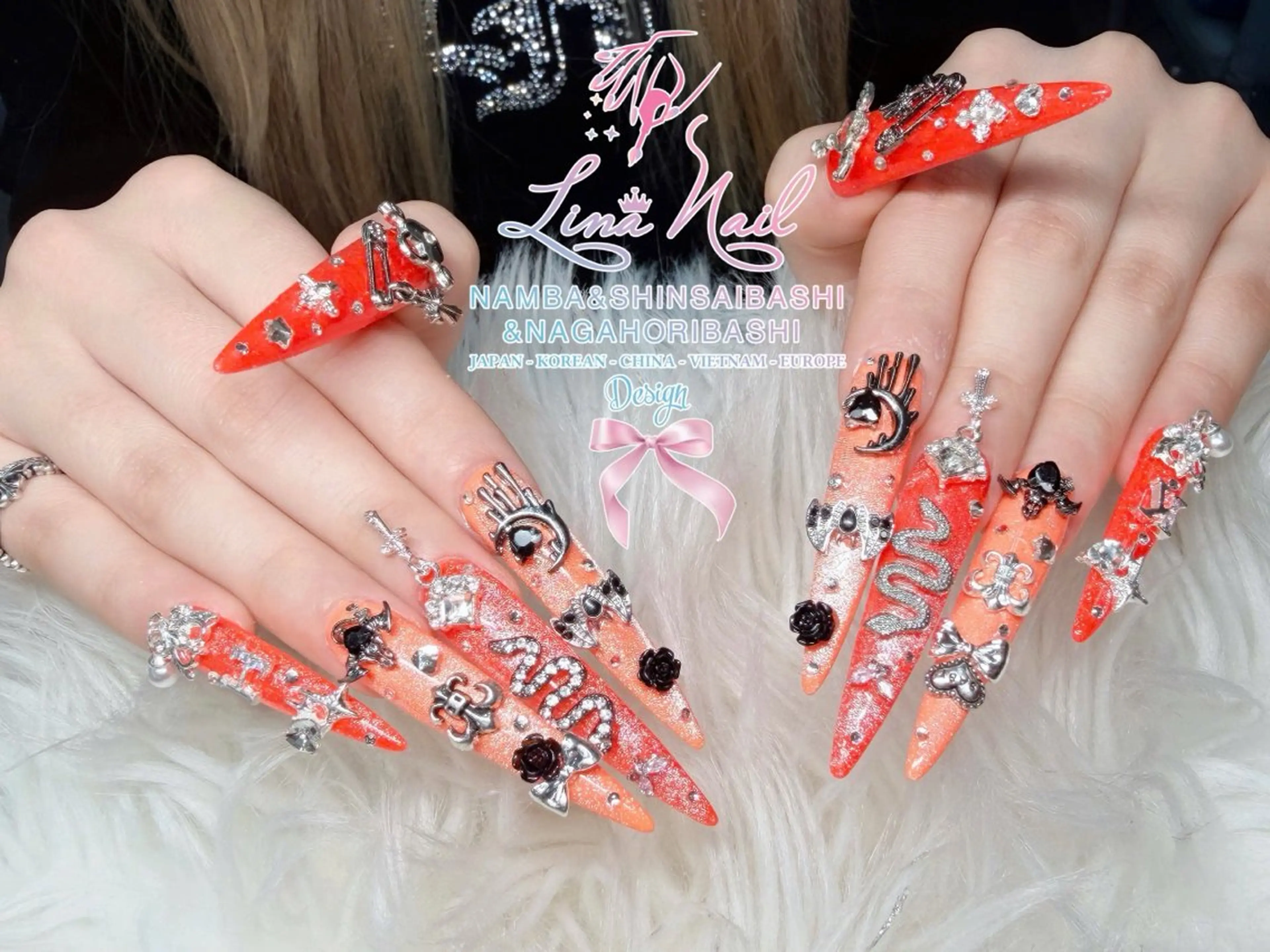 ネイル チークネイル 桜ネイル フラッシュネイル フットネイル ジェルネイル ハンドネイル リナネイル アメ村心斎橋店のネイルデザイン