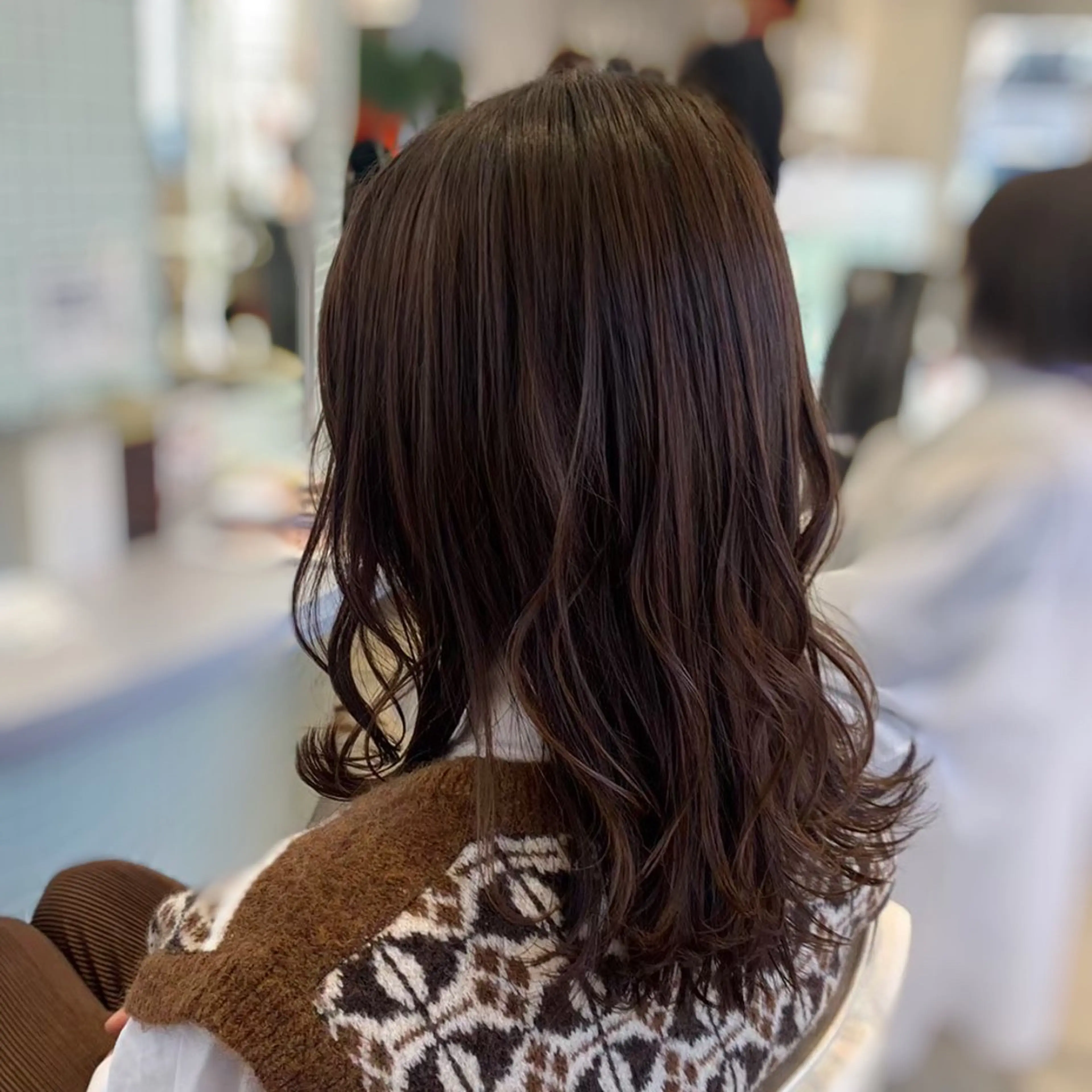 ミディアム カラー チョコレートカラー/ 𝐒𝐚𝐤𝐢のヘアスタイル