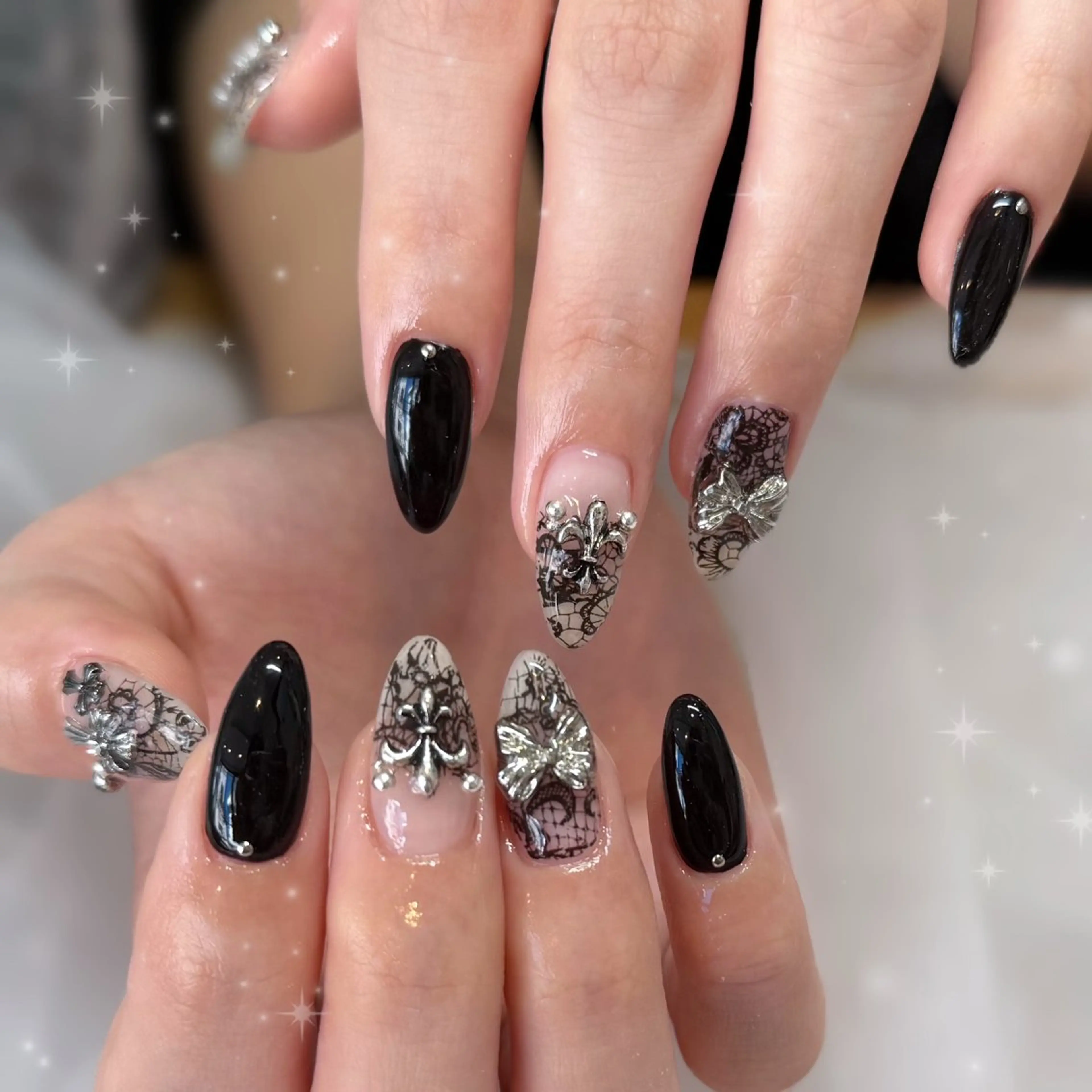 ネイル レース ハンドネイル Karen 新宿のネイルデザイン