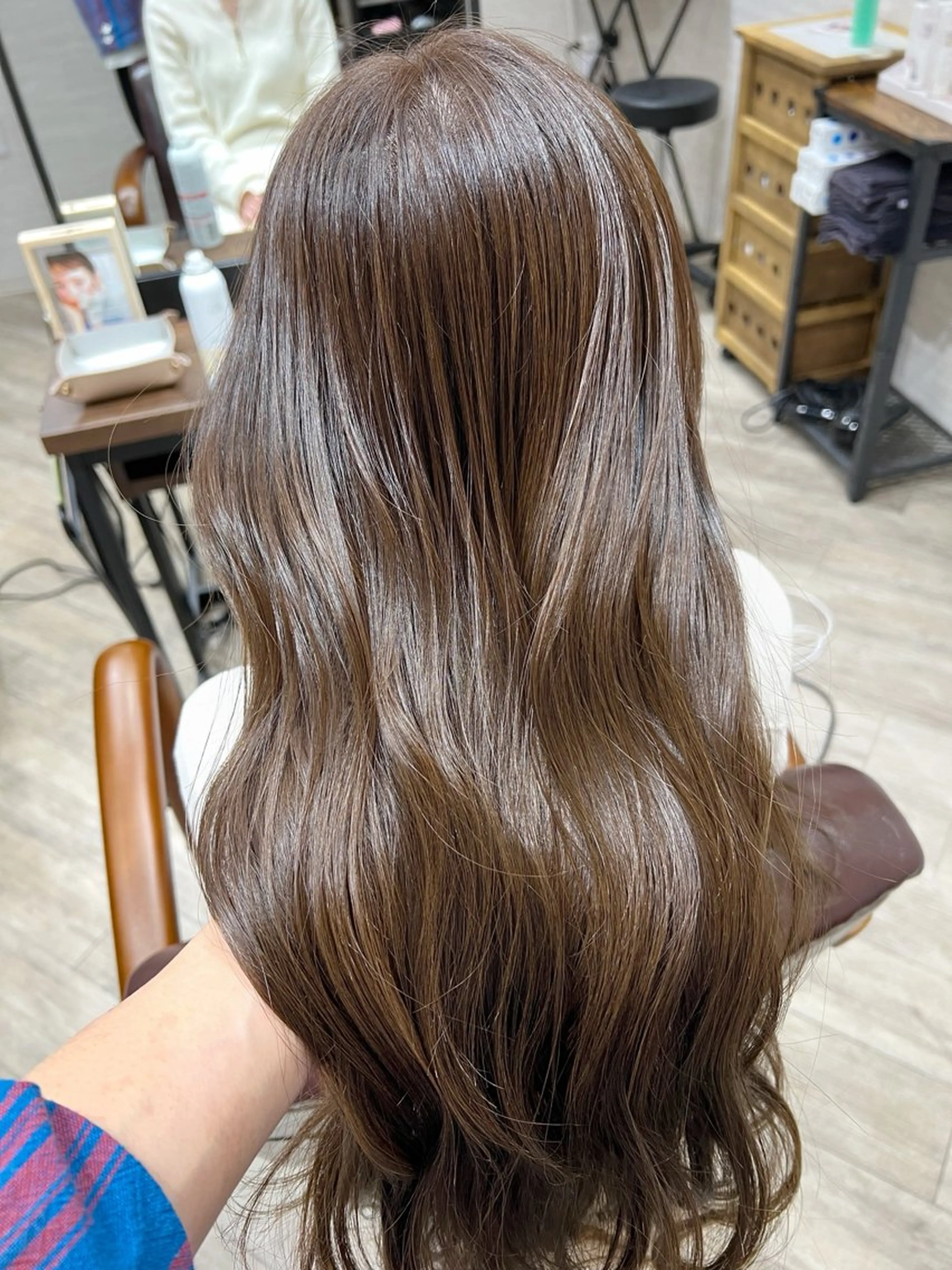 ロング カラー ヘアアレンジ ブリーチ 透明感カラー ダブルカラー グレージュ ブリーチなしカラー 顔まわり職人🇰🇷 韓国ヘア/KAITOのヘアスタイル