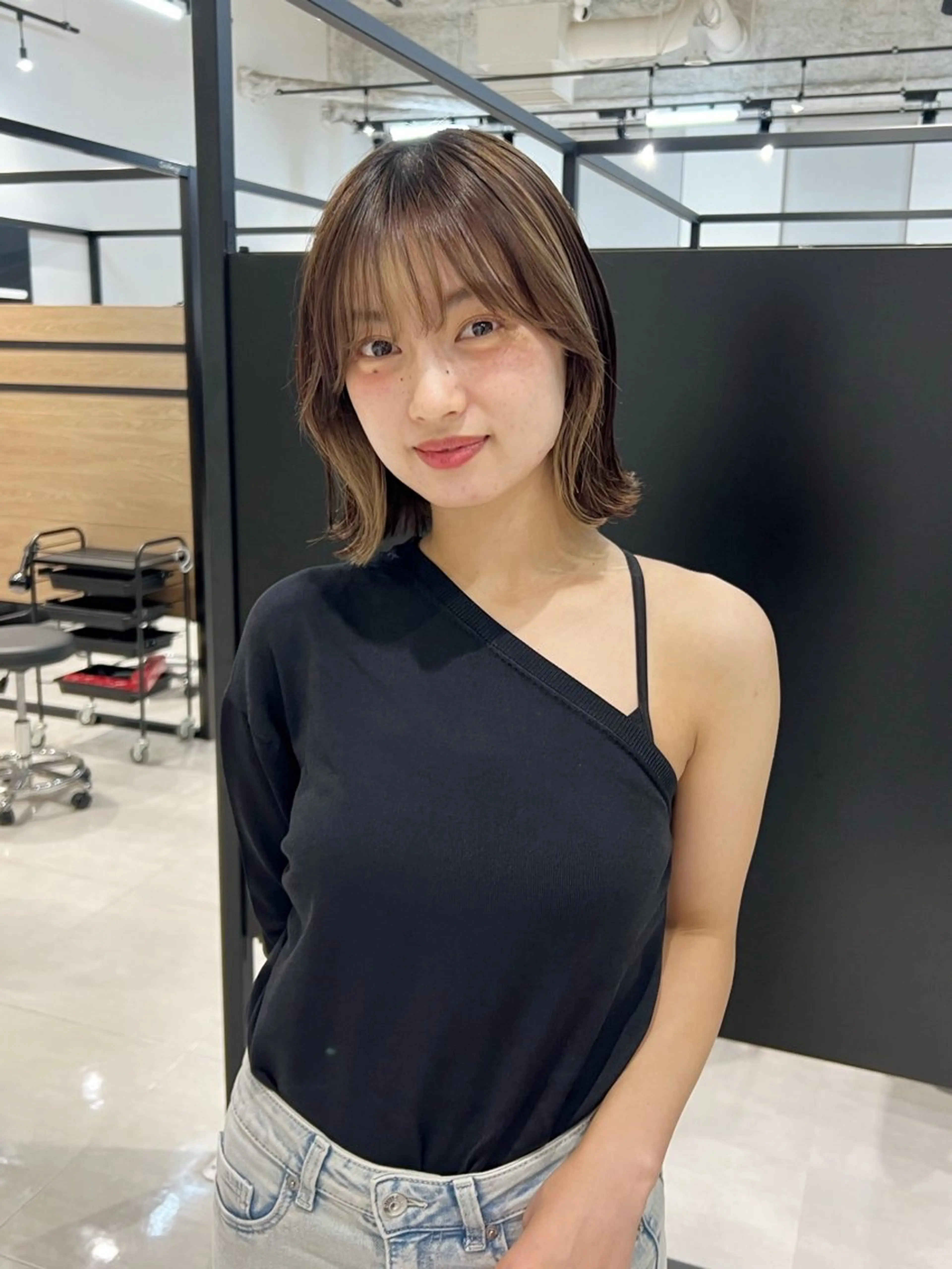 ミディアム カラー カット ヘアカラー トリートメント kimika🥑 メンズ/髪質改善のヘアスタイル