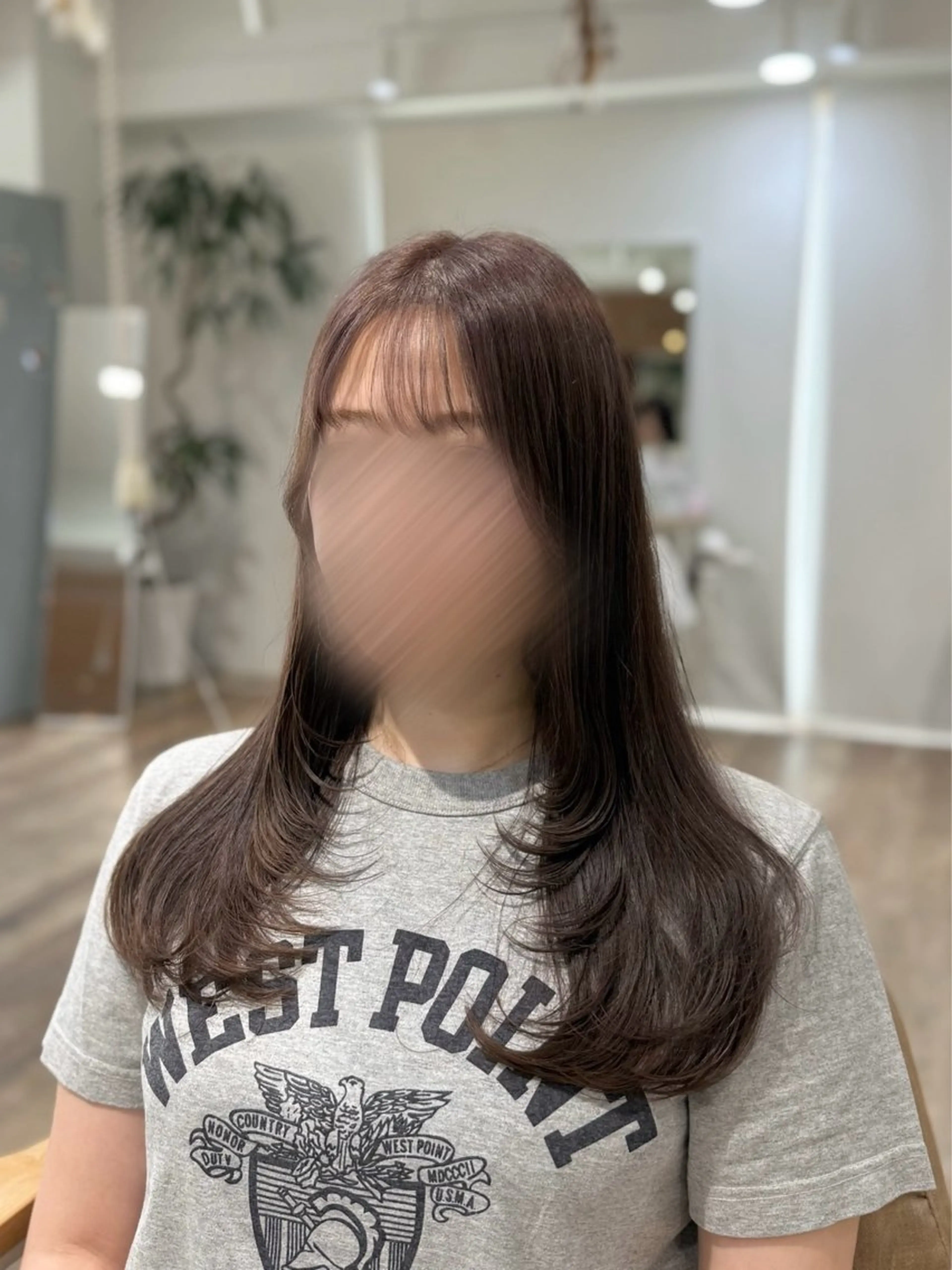 ロング レイヤーカット カット ヘアカラー トリートメント ピンク・ラベンダー/ レイヤー/NANAのヘアスタイル