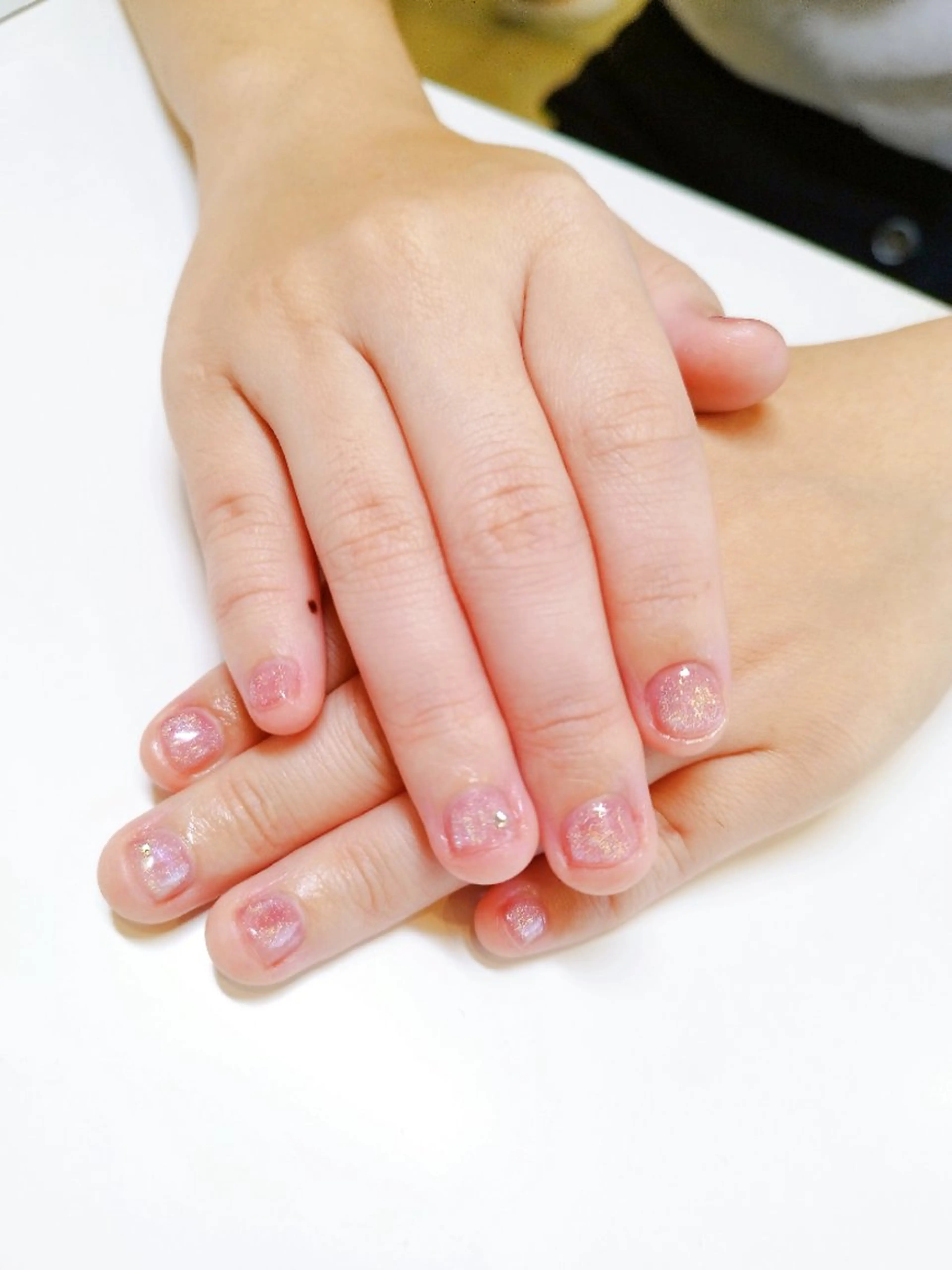 ネイル ピンク ストーンネイル YOCO ネイルのネイルデザイン