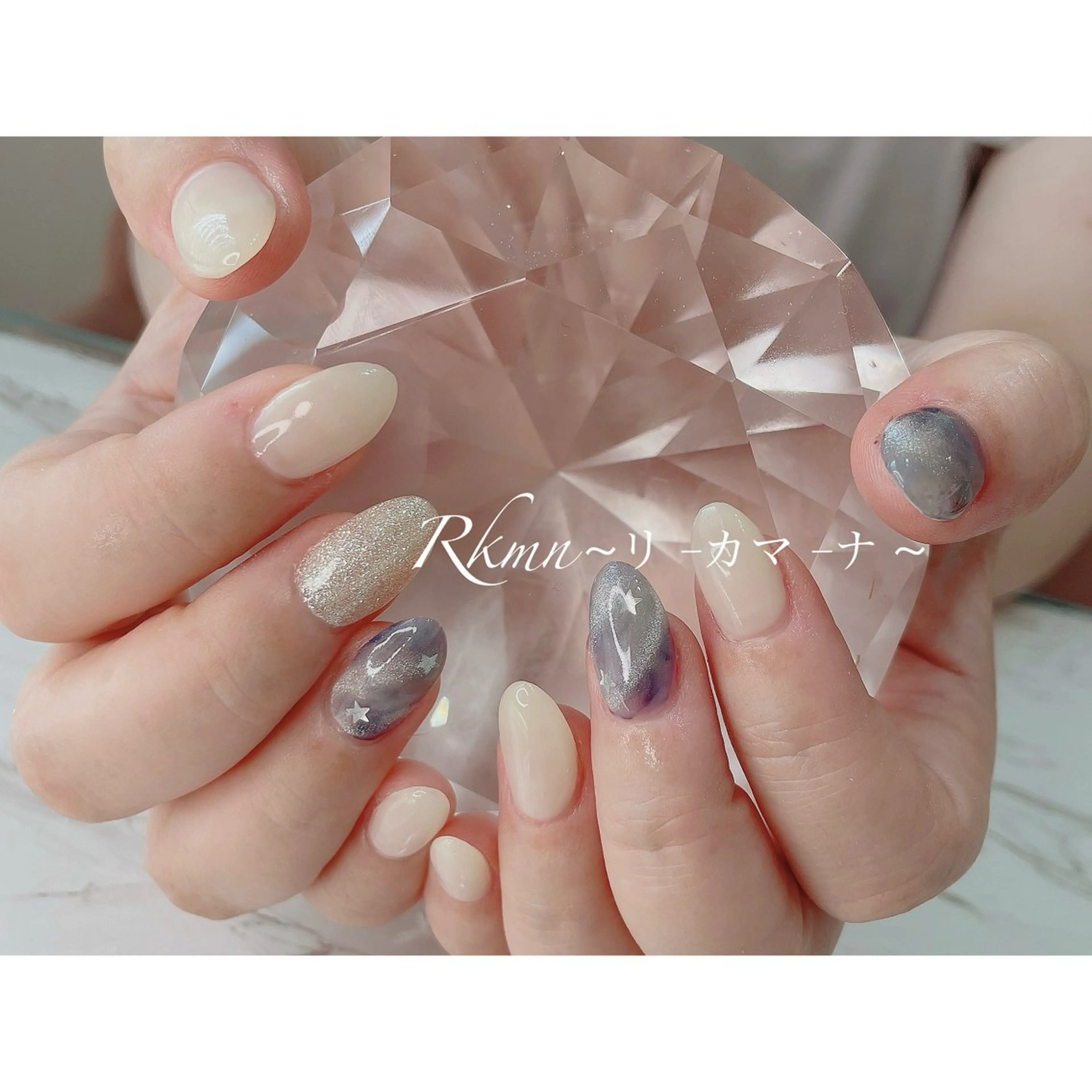 ネイル アートネイル 春ネイル ハンドネイル フットネイル ハンドケア Rkmn ~リ-カマ-ナ~のネイルデザイン