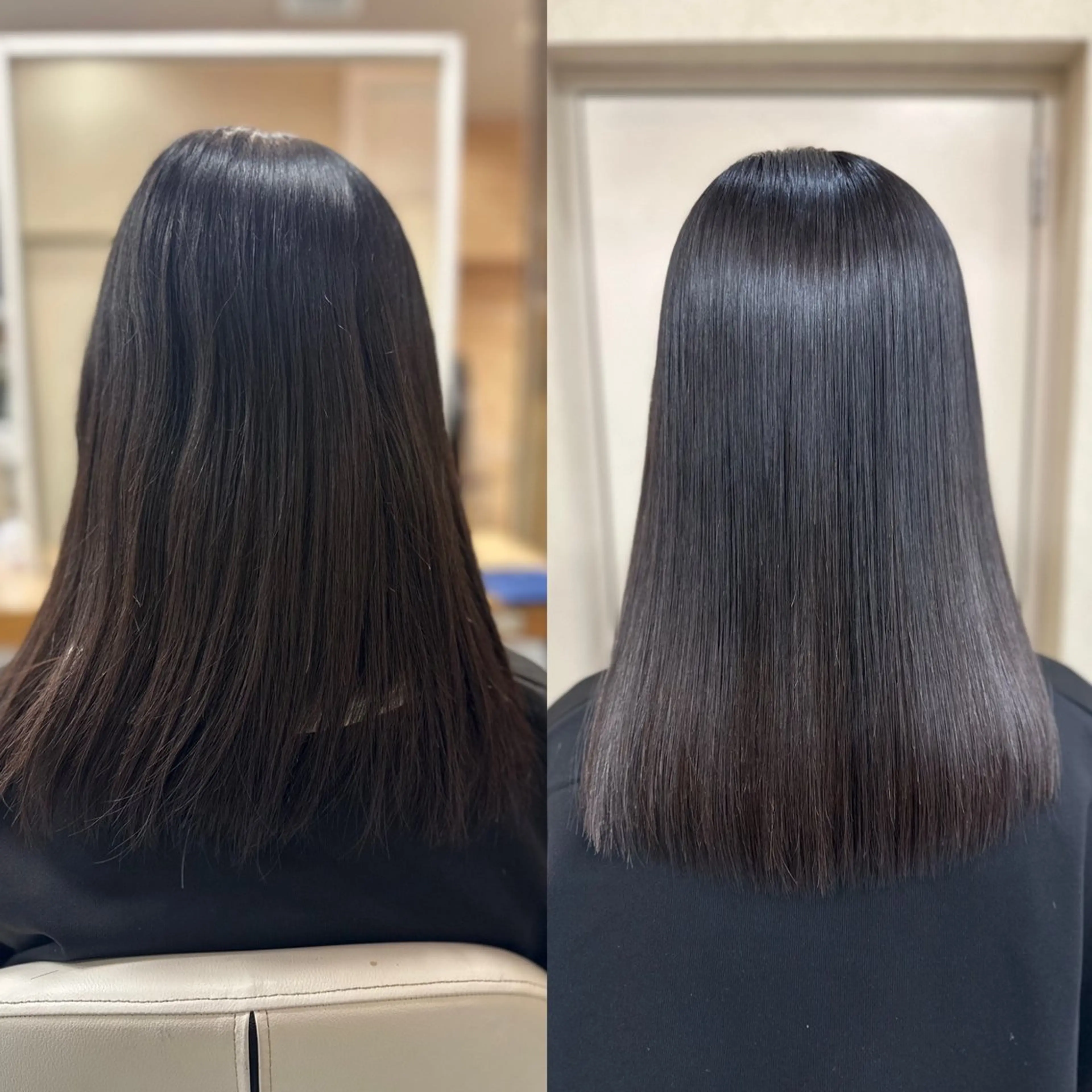 セミロング パーマ 縮毛矯正 トリートメント 縮毛矯正 トリートメント 髪質改善/縮毛矯正 /レイヤー岡部のヘアスタイル