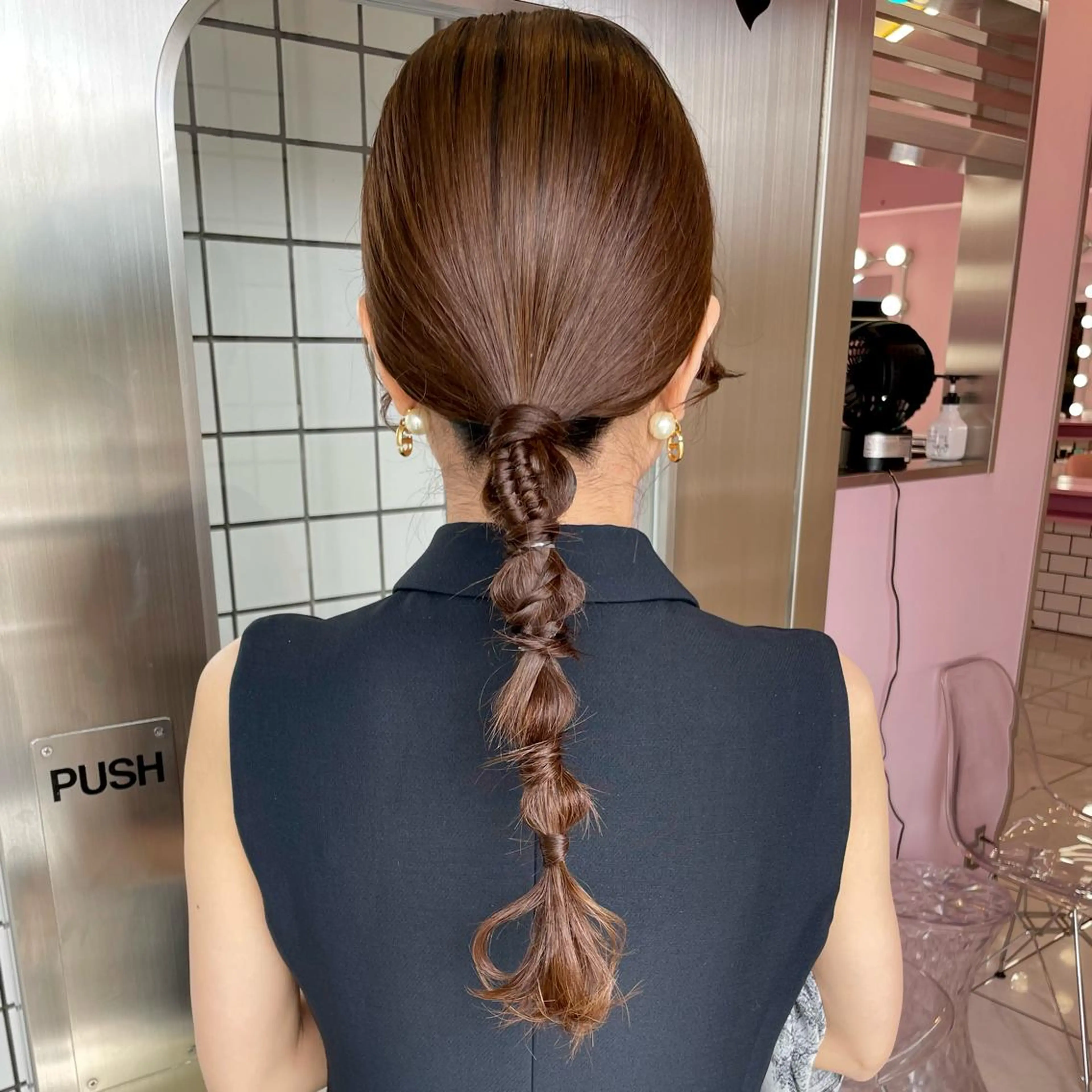 セミロング ヘアアレンジ 透明感カラー/ セット/SAKURAのヘアスタイル