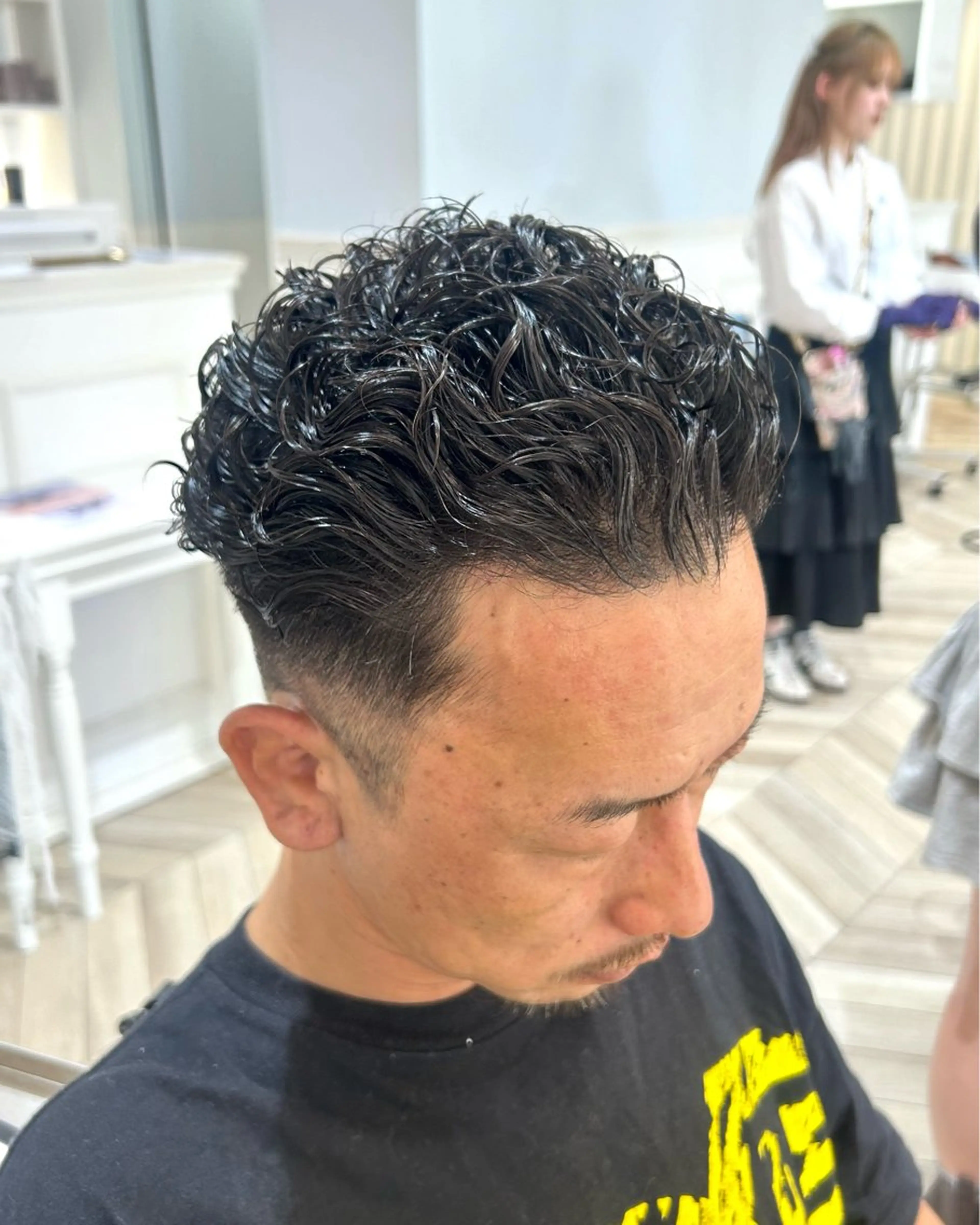 パーマ メンズ オールバック メンズパーマ NYNY 🌺Ruiのヘアスタイル