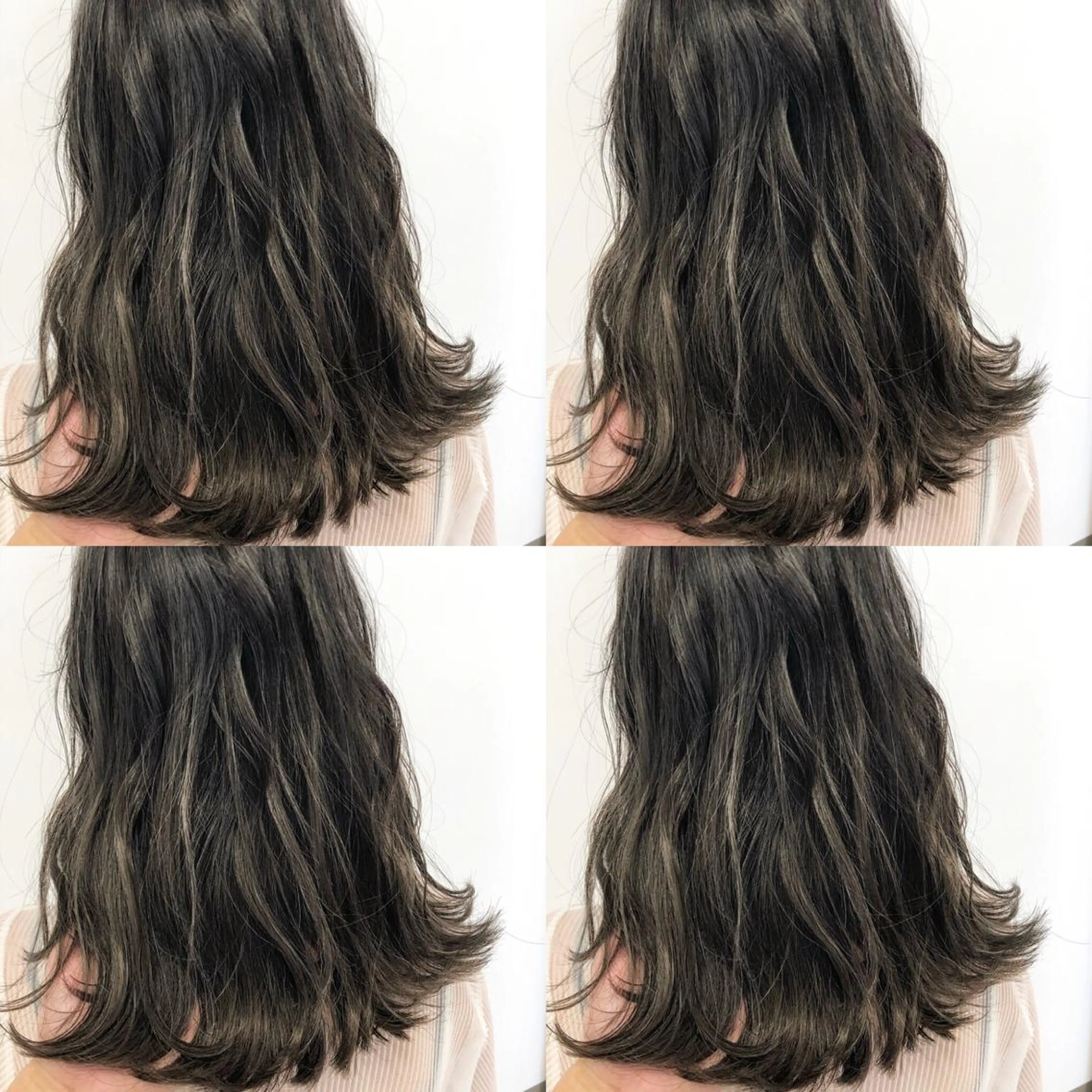 ミディアム カラー アッシュ バレイヤージュ ブリーチ グラデーションカラー グレージュ 三鷹で1番ショート ボブをカットする新谷のヘアスタイル