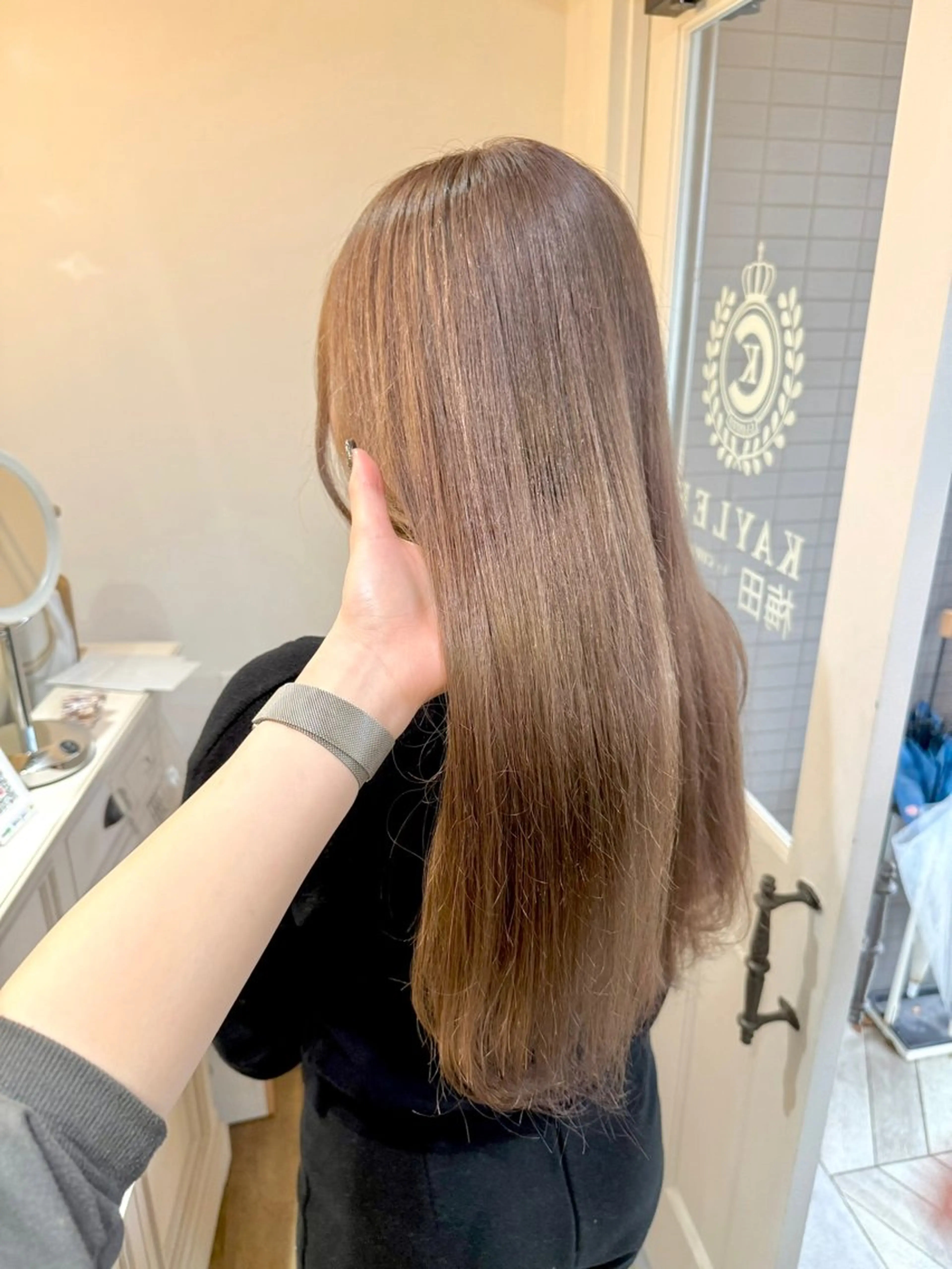 ロング カラー カット ヘアカラー トリートメント Risa🐈‍⬛/ グレージュ/透明感のヘアスタイル