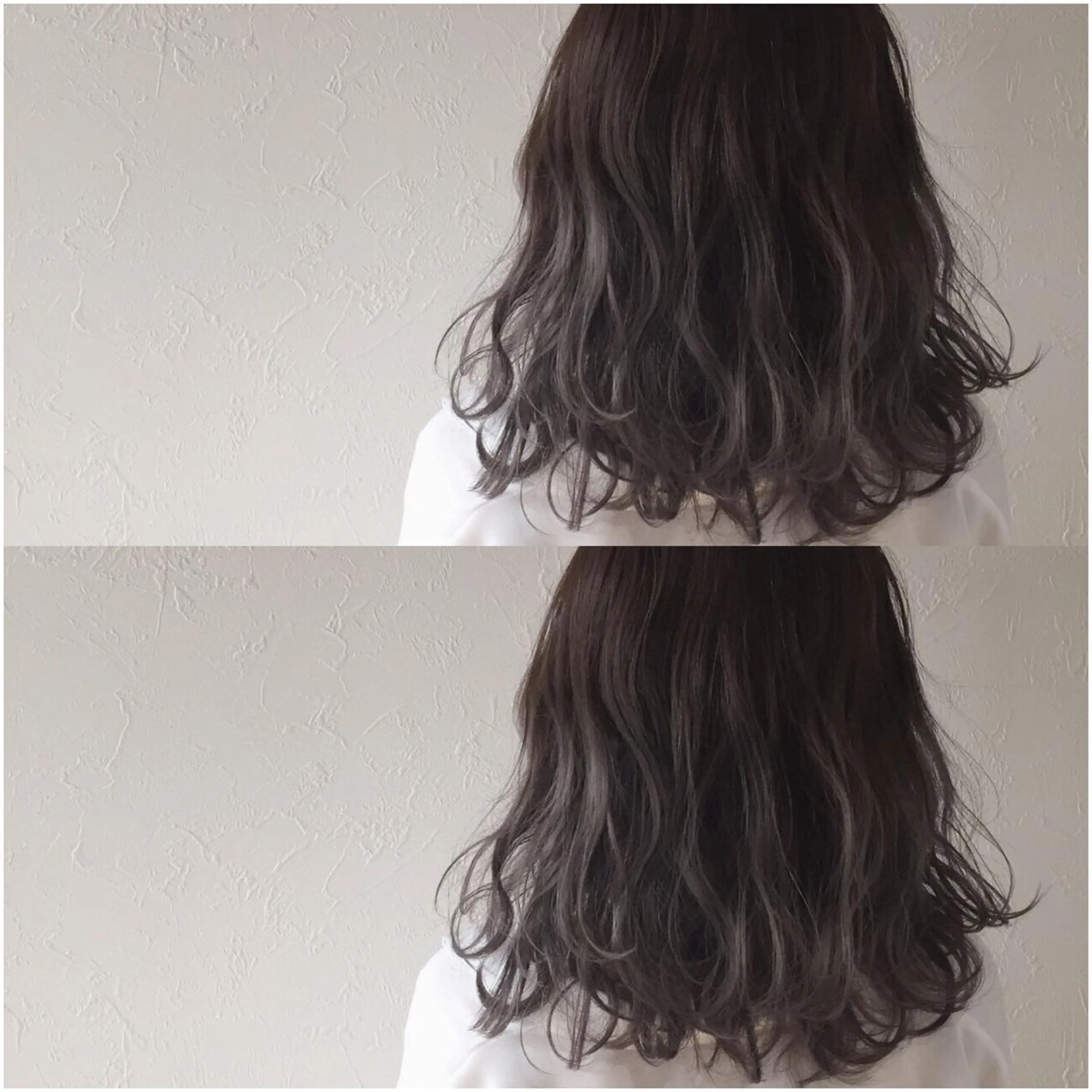 ミディアム カラー バレイヤージュ ブリーチ グラデーションカラー グレージュ ハイライトカラー circus by KENJE 町田店のヘアスタイル