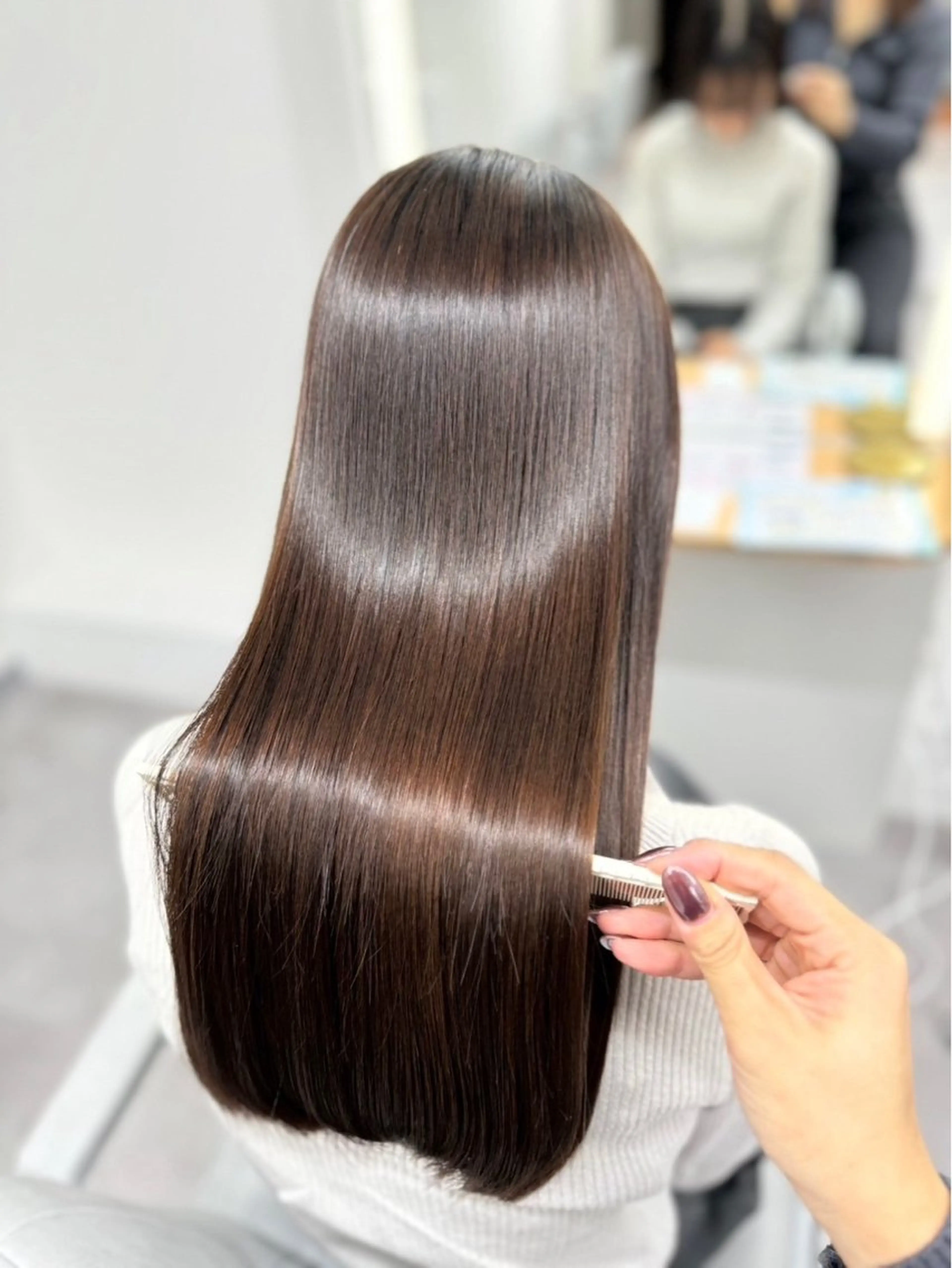 ロング 縮毛矯正 縮毛矯正 上川 柚綺のヘアスタイル