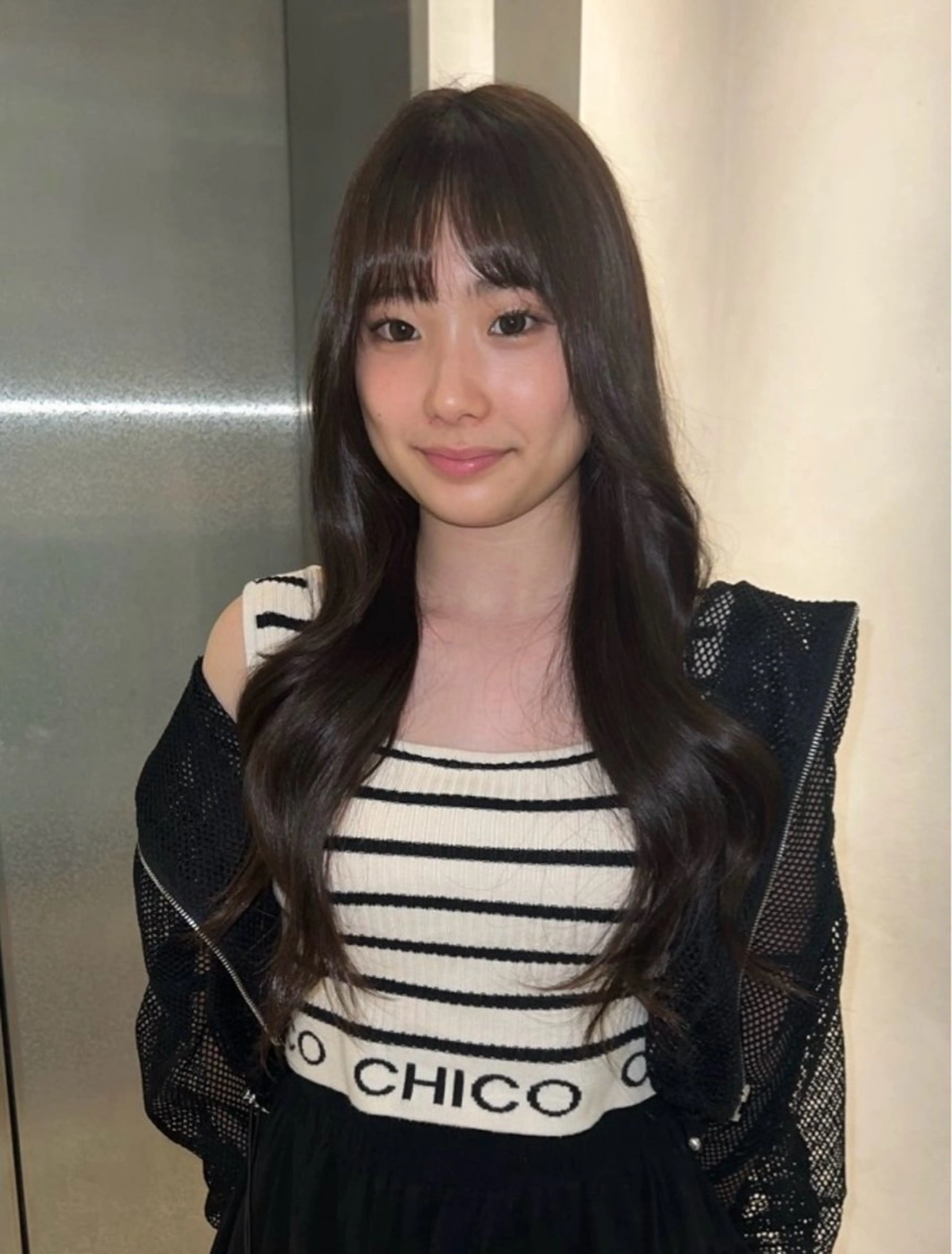 カラー カット ヘアカラー アイブロウ&マツパ カラーモデルまなみのヘアスタイル