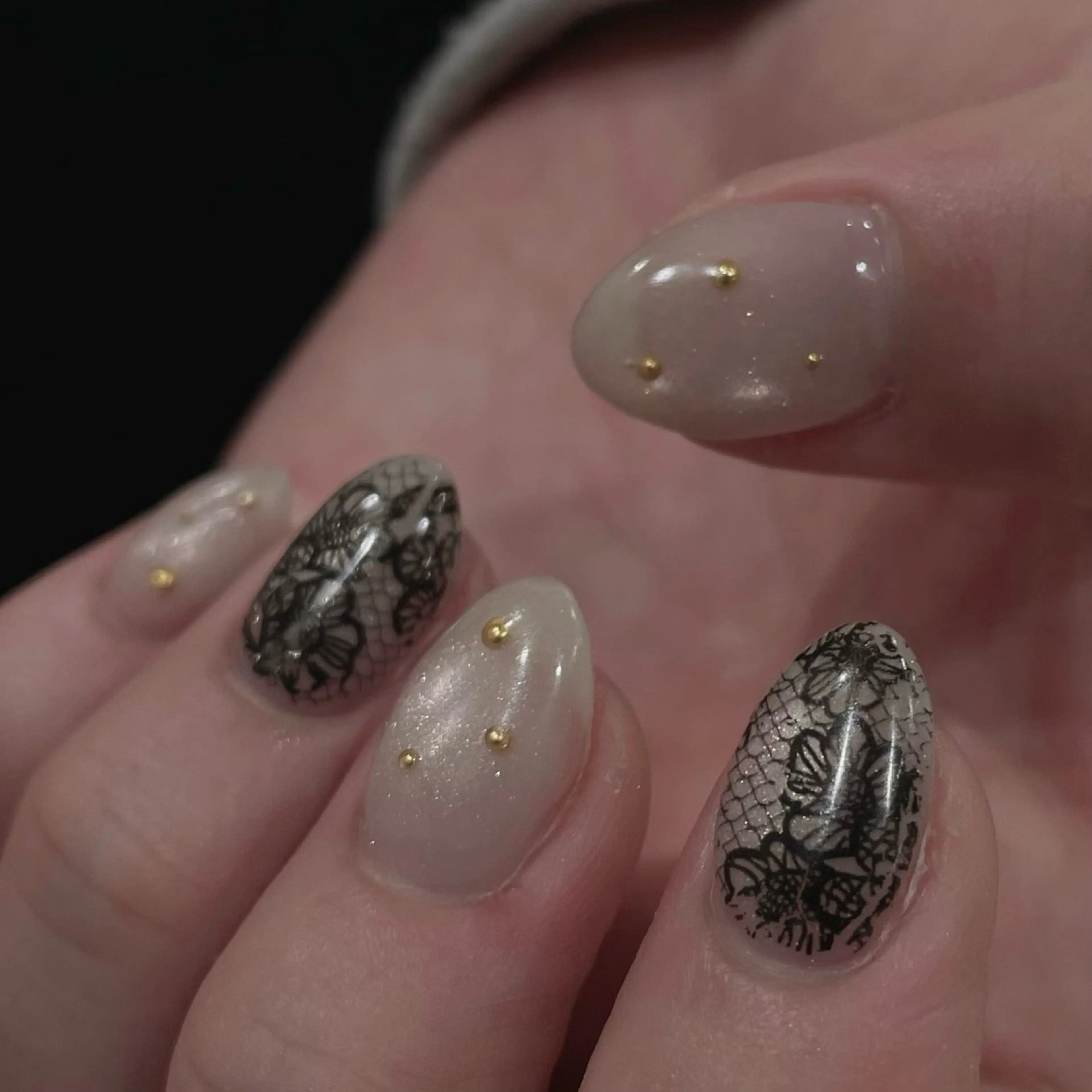 ネイル レース ハンドネイル Ricnail☾ ayanoのネイルデザイン