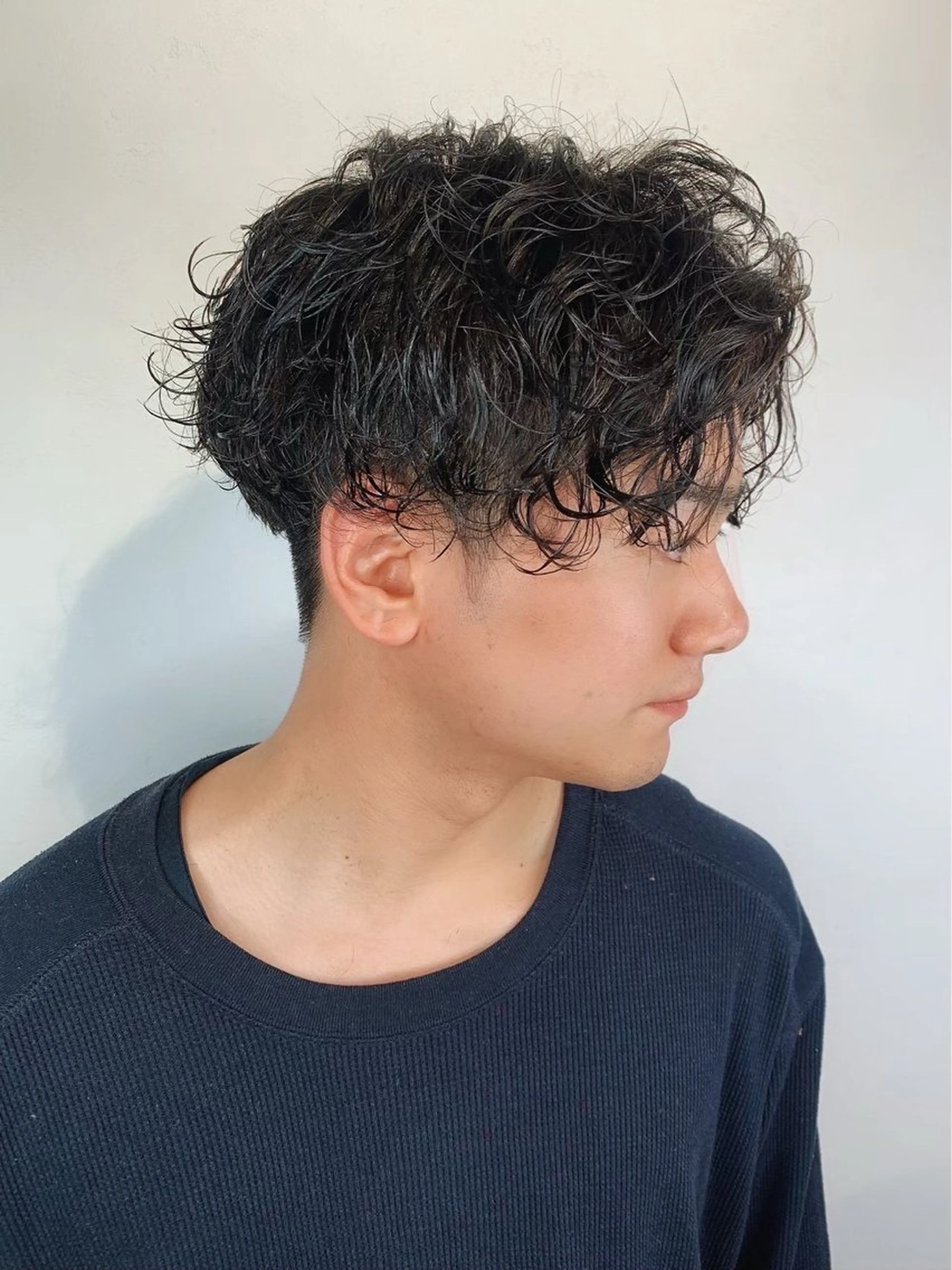 パーマ メンズ 西 千穂乃のヘアスタイル