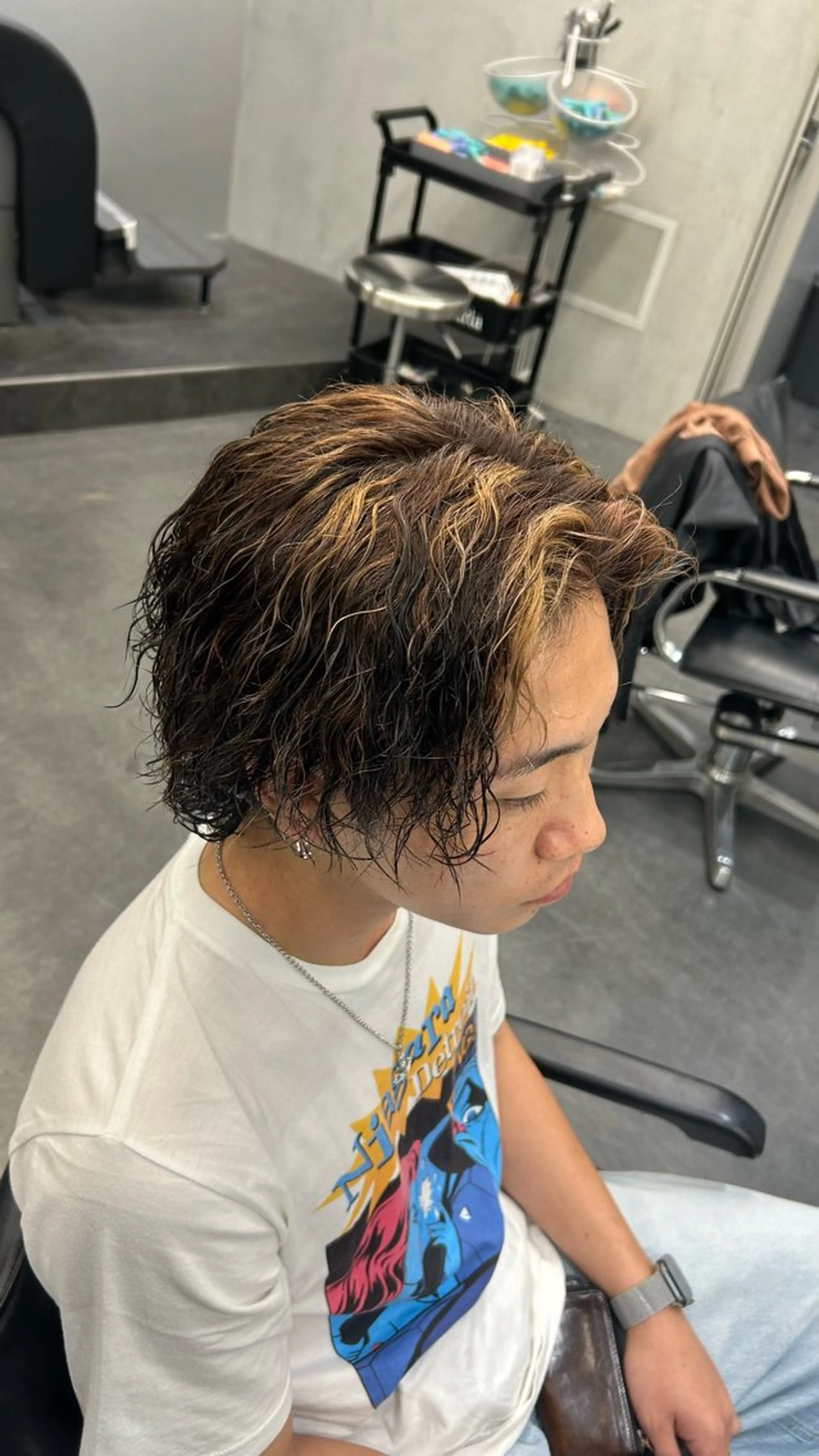 パーマ メンズ 藤平海音/fifth PARKのヘアスタイル