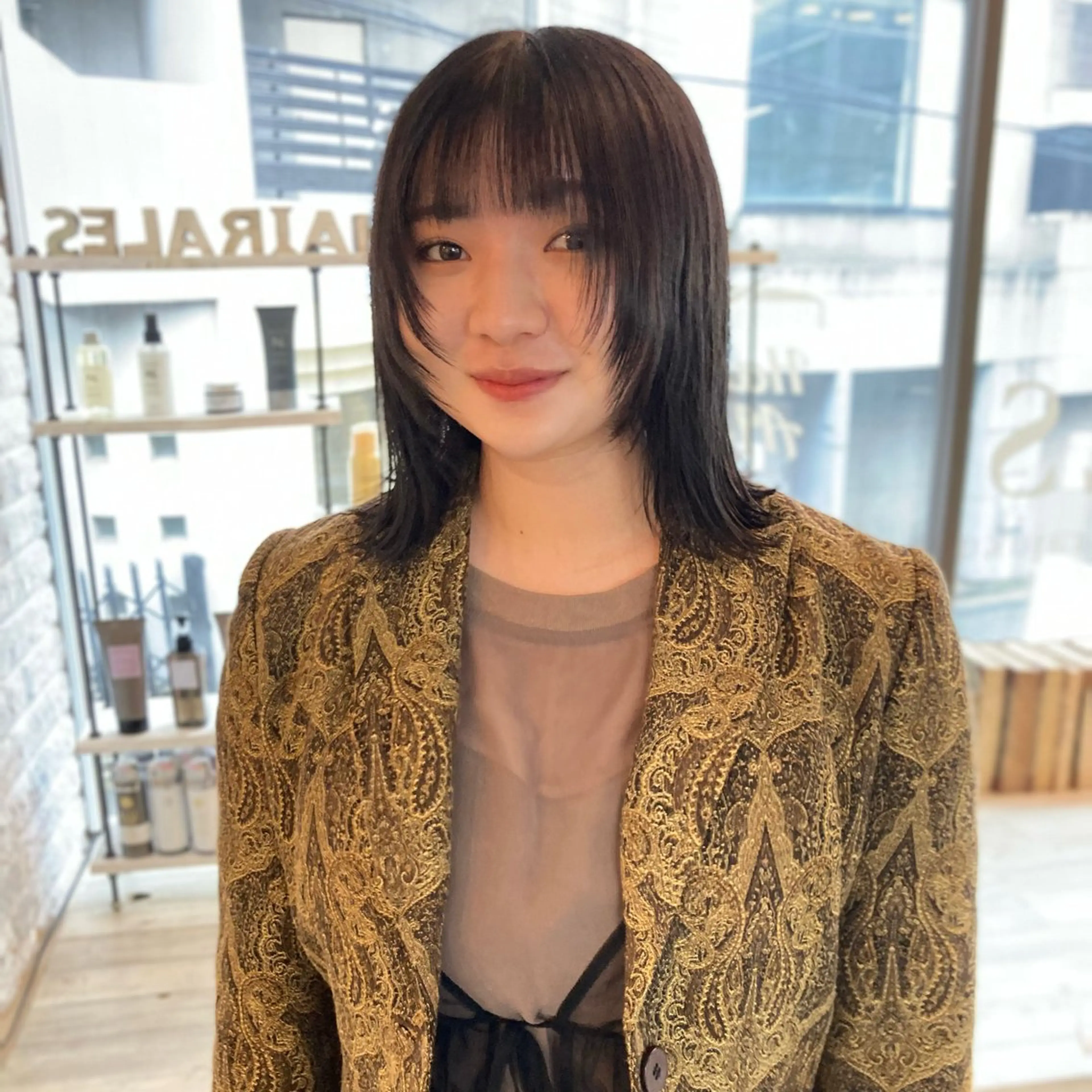 ショート カラー パーマ ヘアアレンジ ウルフレイヤー エクステ/kokiのヘアスタイル