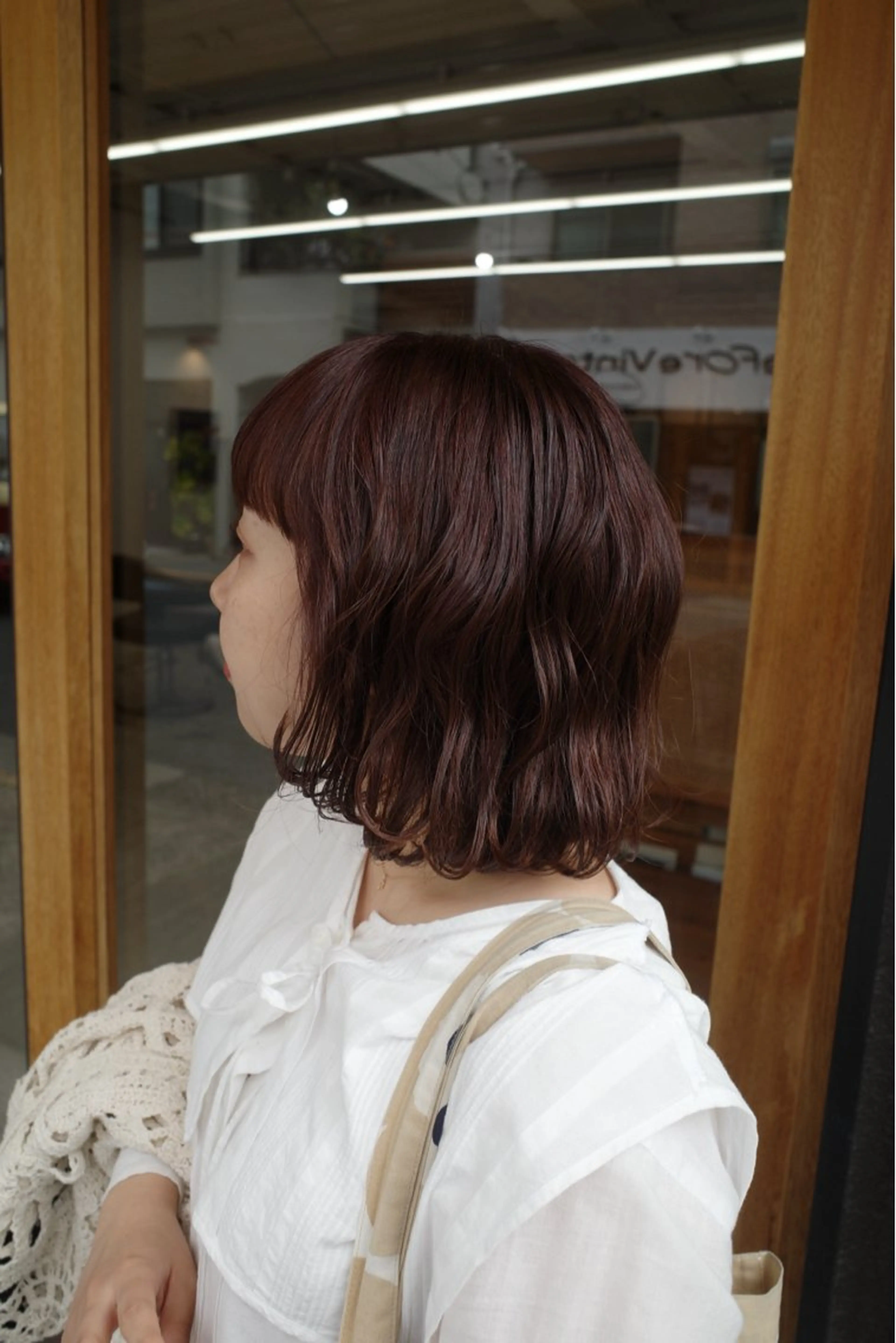 ショート カラー オレンジ moemi / neu 清澄白河のヘアスタイル