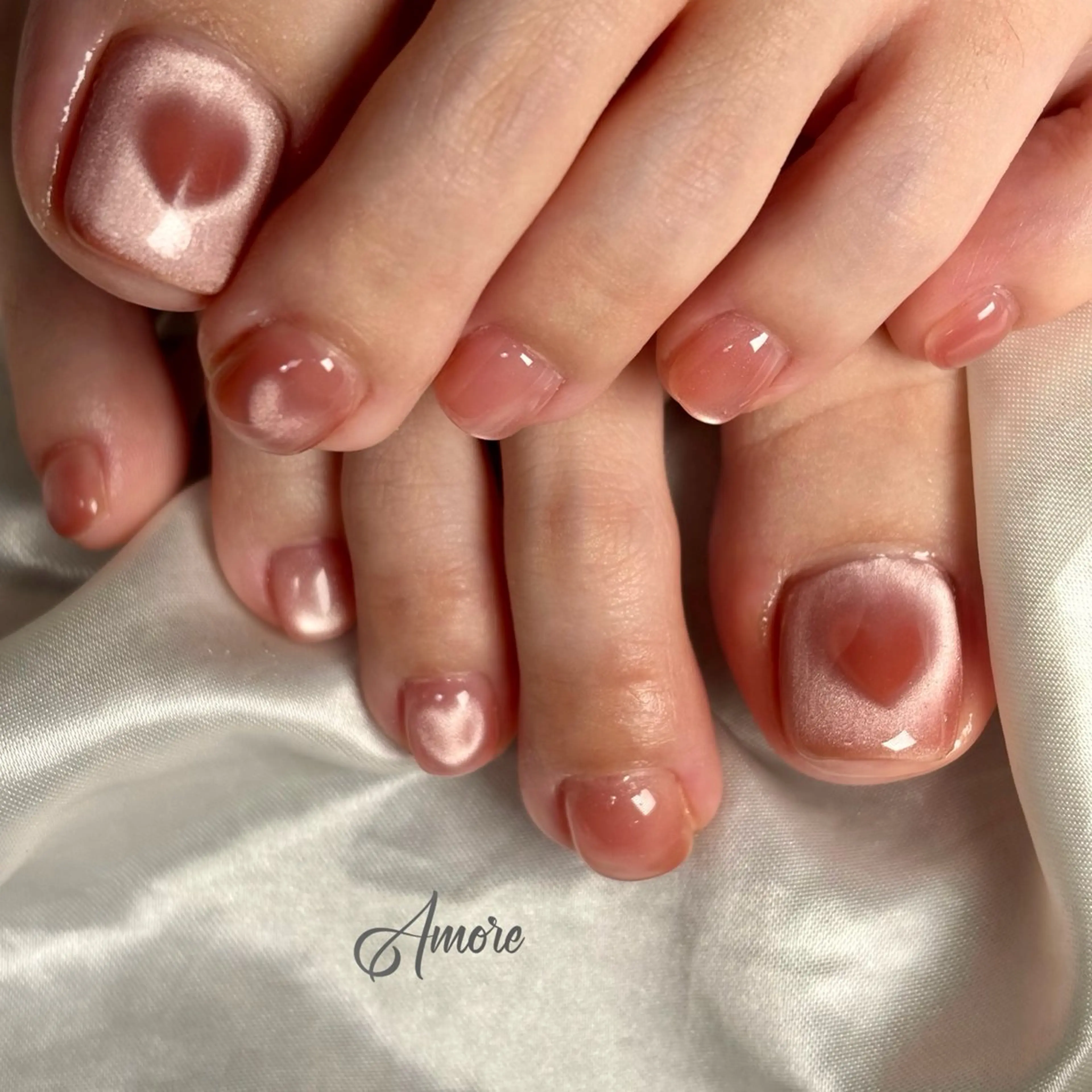 ネイル ジェルネイル キラキラネイル 韓国ネイル マグネットネイル パラジェル You kyehwaのネイルデザイン