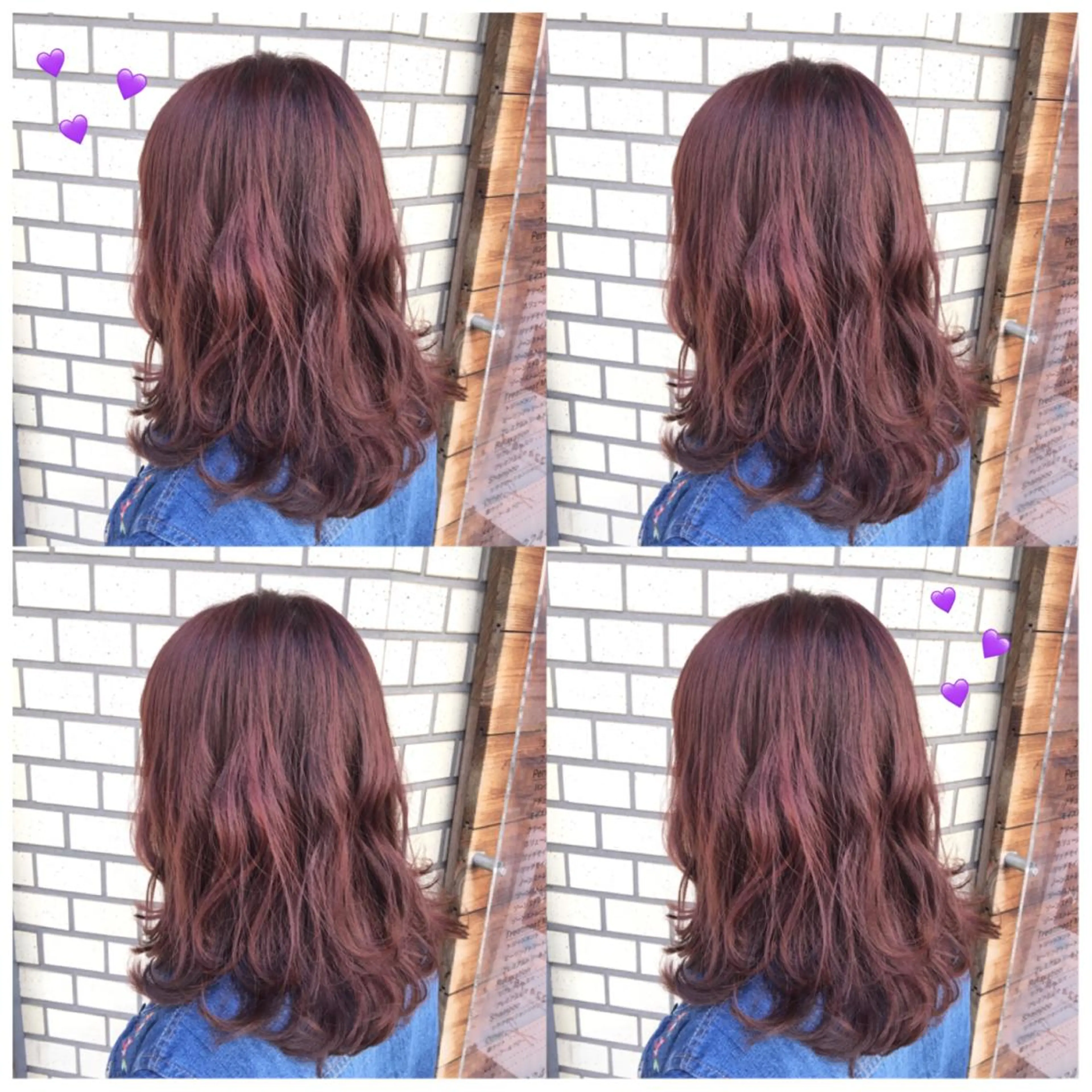 ミディアム カラー ピンクカラー オルチャンヘア 韓国ヘア得意❤︎森澤 悠佳のヘアスタイル