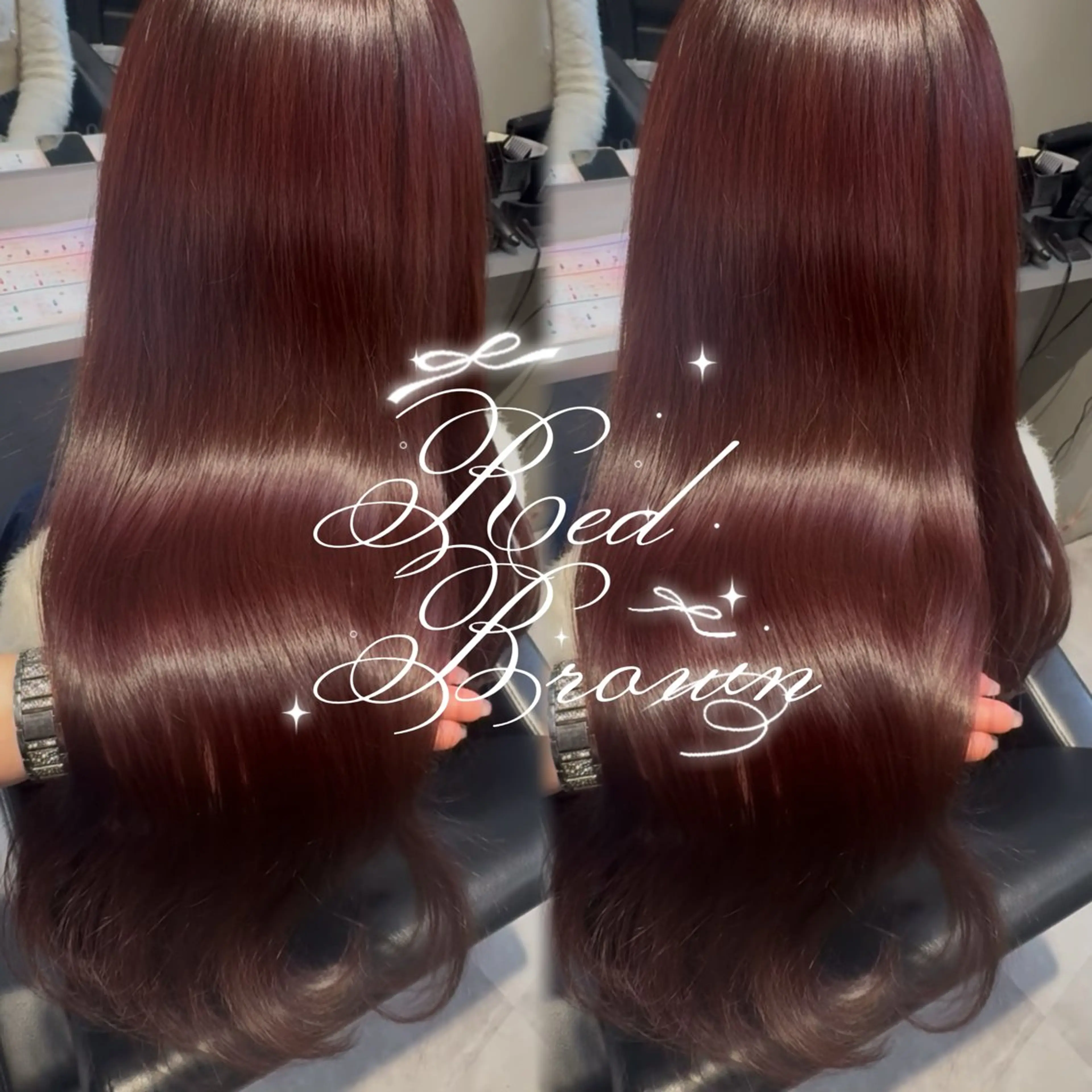 ロング ヘアカラー トリートメント 新宿♡暖色カラー/ エクステ/スズ🍒のヘアスタイル